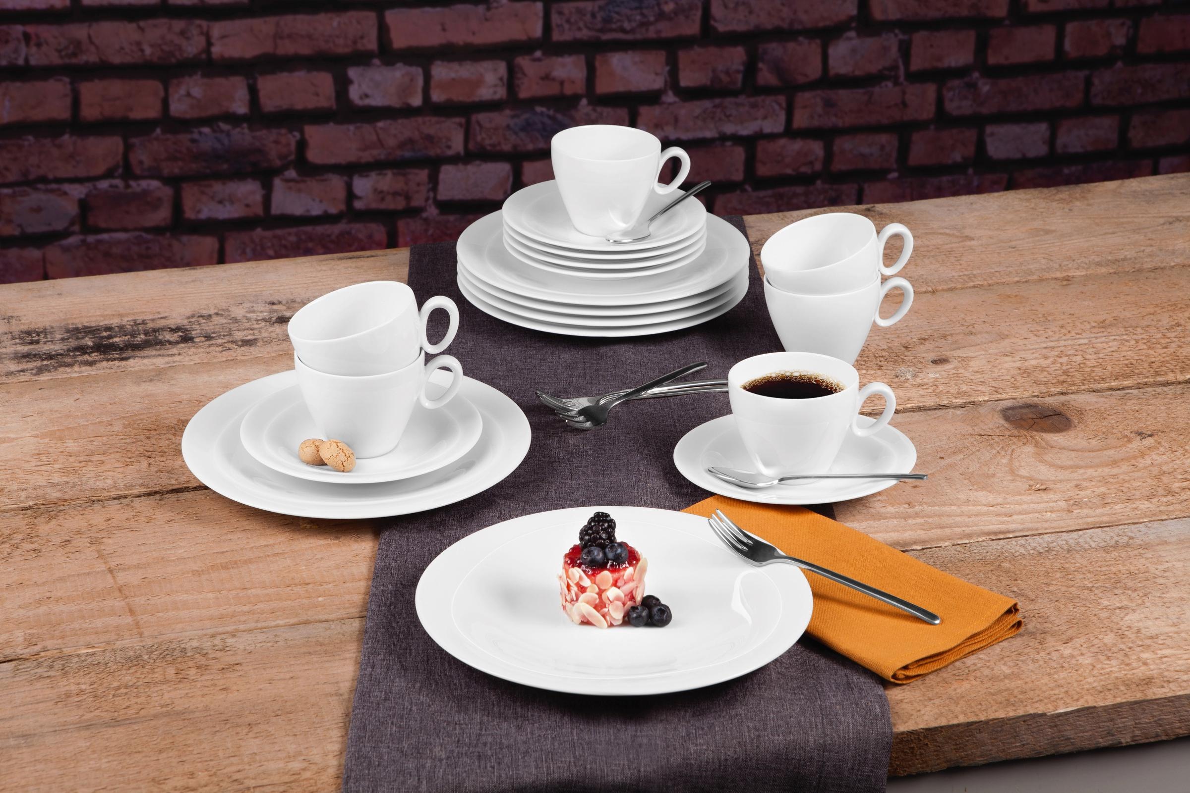 Seltmann Weiden Kaffeeservice »Geschirr-Set, Service Trio«, (Set, 18 tlg.), Tassen, Teller, Untertassen, Made in Germany, 18 Teile, für 6 Personen