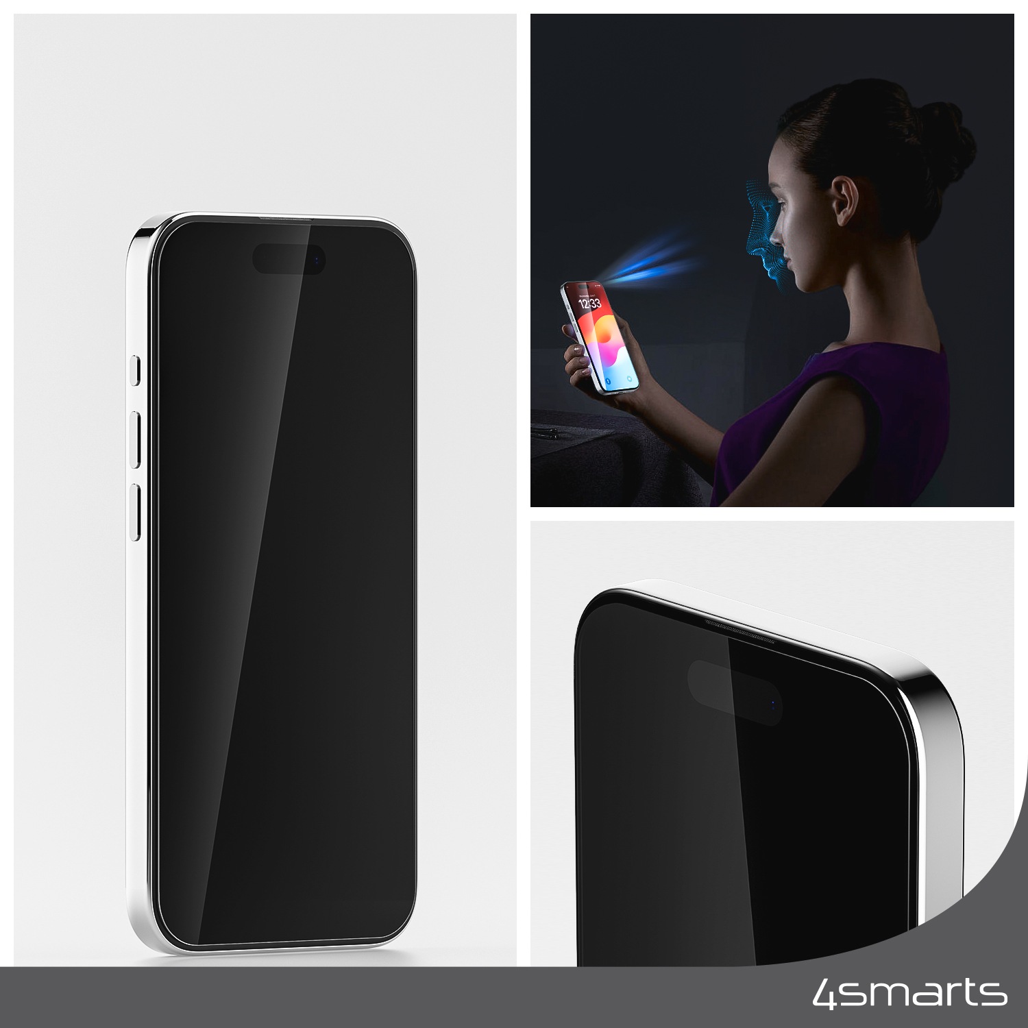 4smarts Displayschutzglas »Second Glass mit Montagerahmen« für Apple iPhone 15