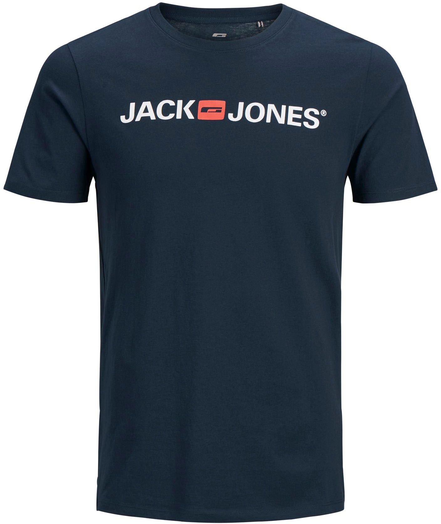 Jack & Jones T-Shirt »JJECORP   mit Print, vielseitig kombinierbar für den Alltag« Logodruck, modisch, regular fit, Baumwolle, Rundhals