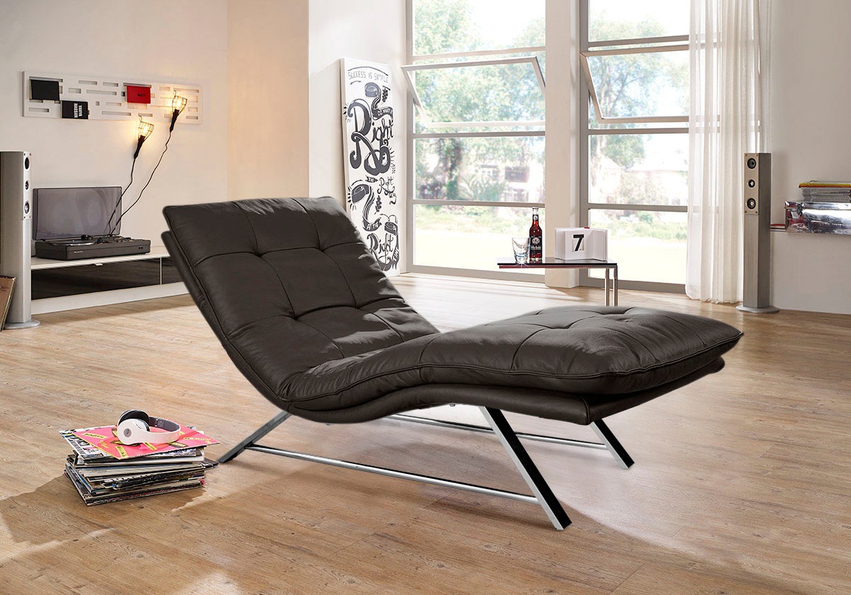 W.SCHILLIG Relaxliege »daily dreams«, in Waffelkissen-Optik, wahlweise mit Motor, Kufengestell, in 2 Breiten
