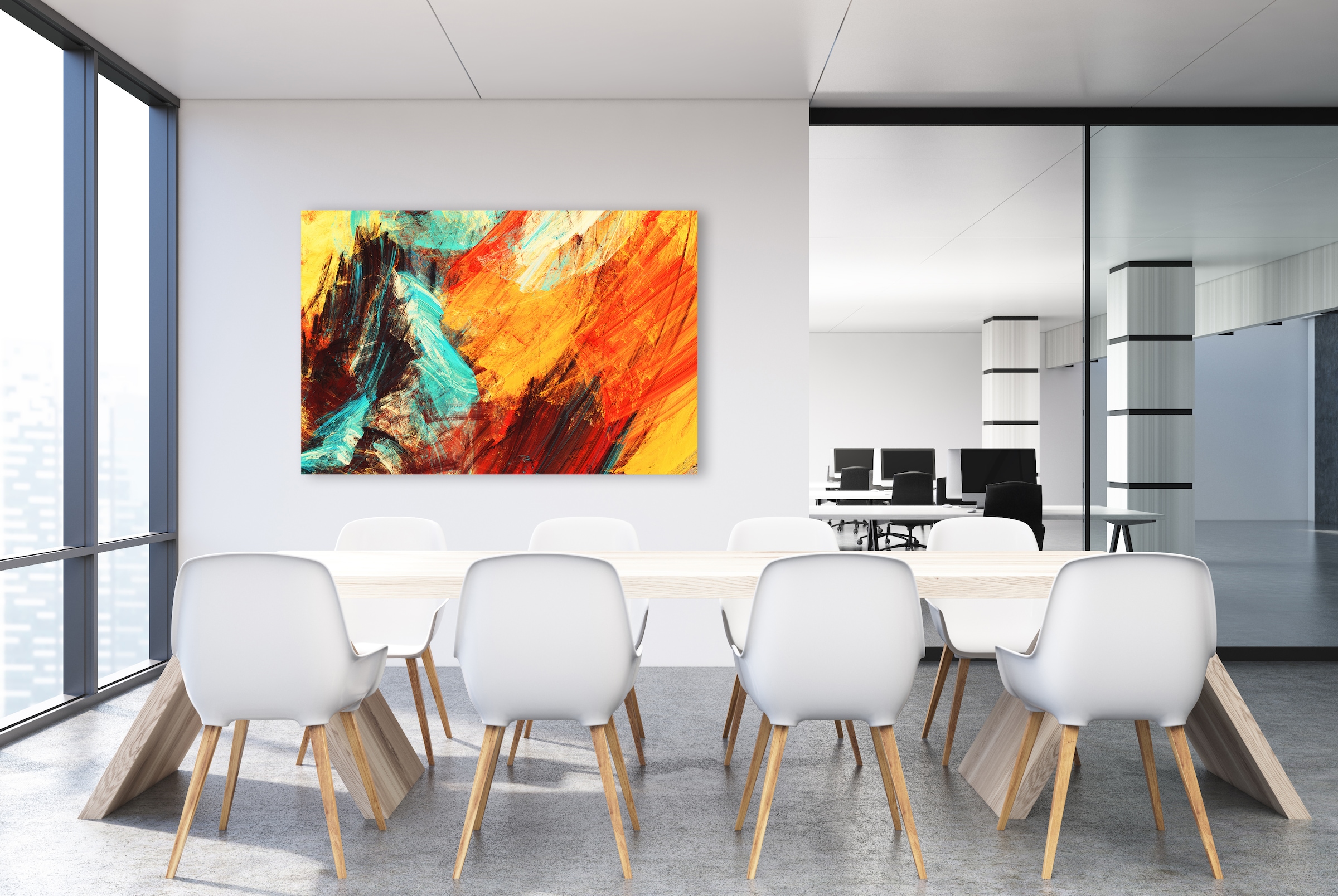 queence Leinwandbild »Colorful« Abstrakt 1 Stk. tlg. mit sehr guten Schalla günstig online kaufen