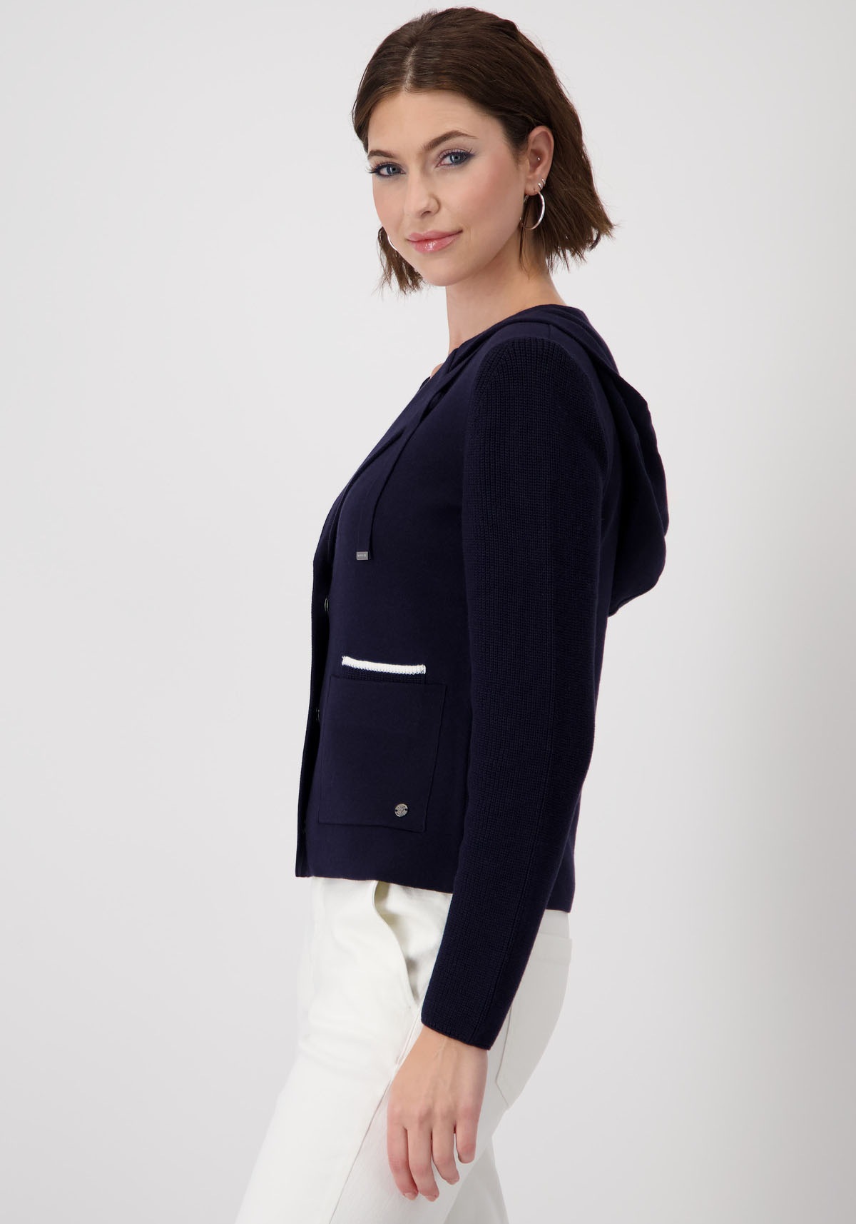 Monari Strickjacke, mit Kapuze