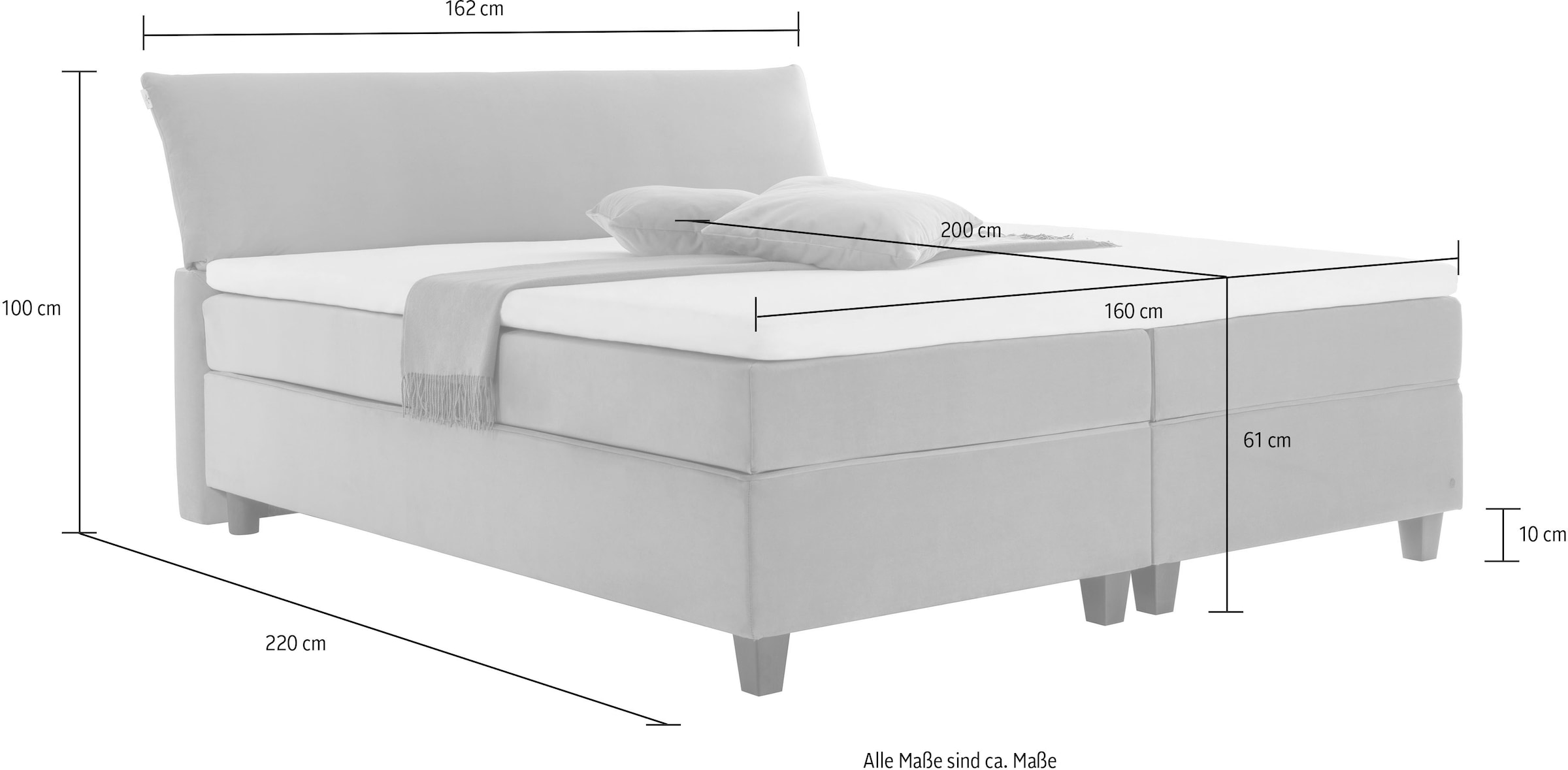 TOM TAILOR HOME Boxspringbett »COLOR BOX«, ohne Print