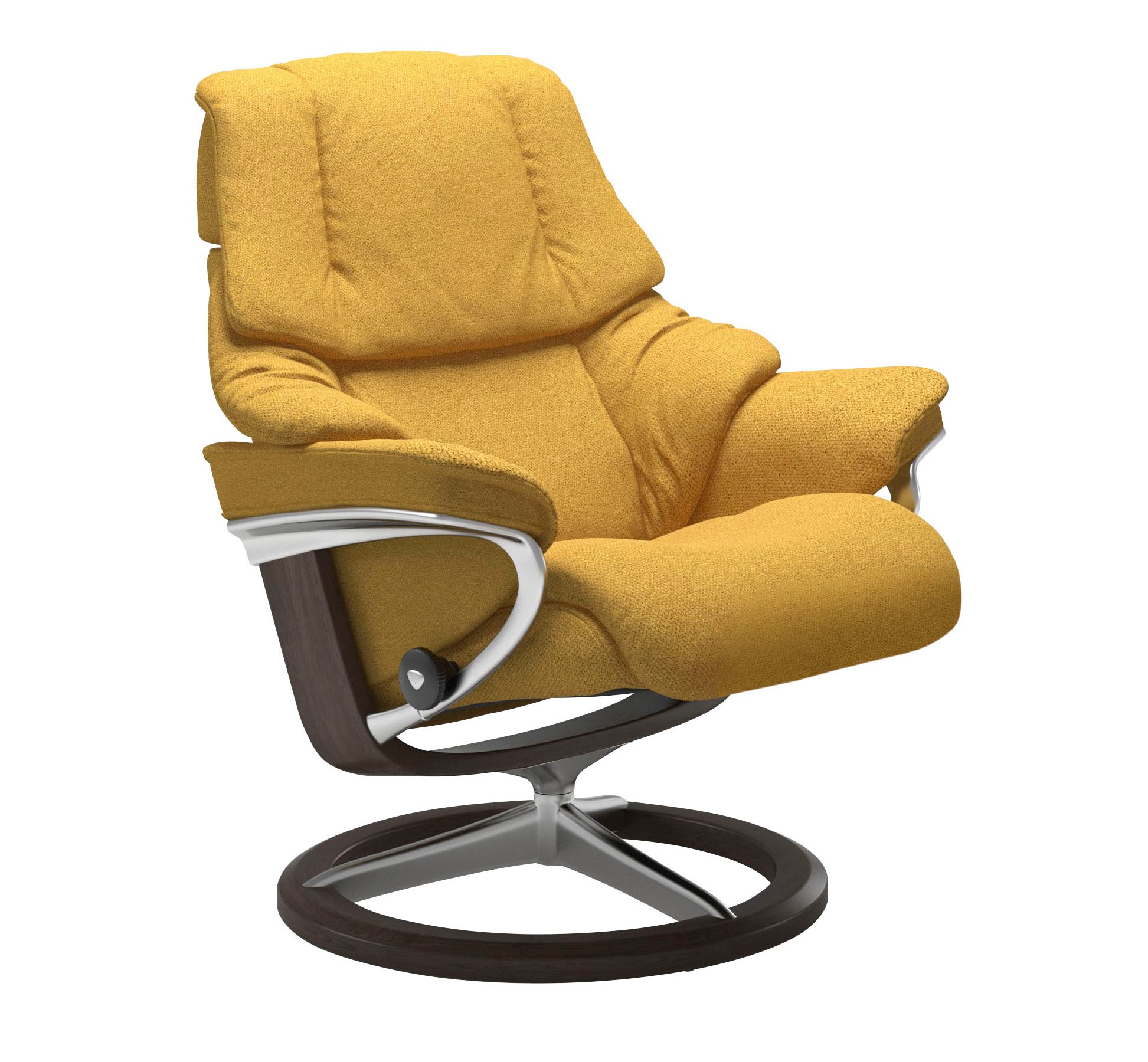 Stressless® Relaxsessel »Reno«, (Set, Relaxsessel mit Hocker), mit Hocker, mit Signature Base, Größe S, M & L, Gestell Wenge