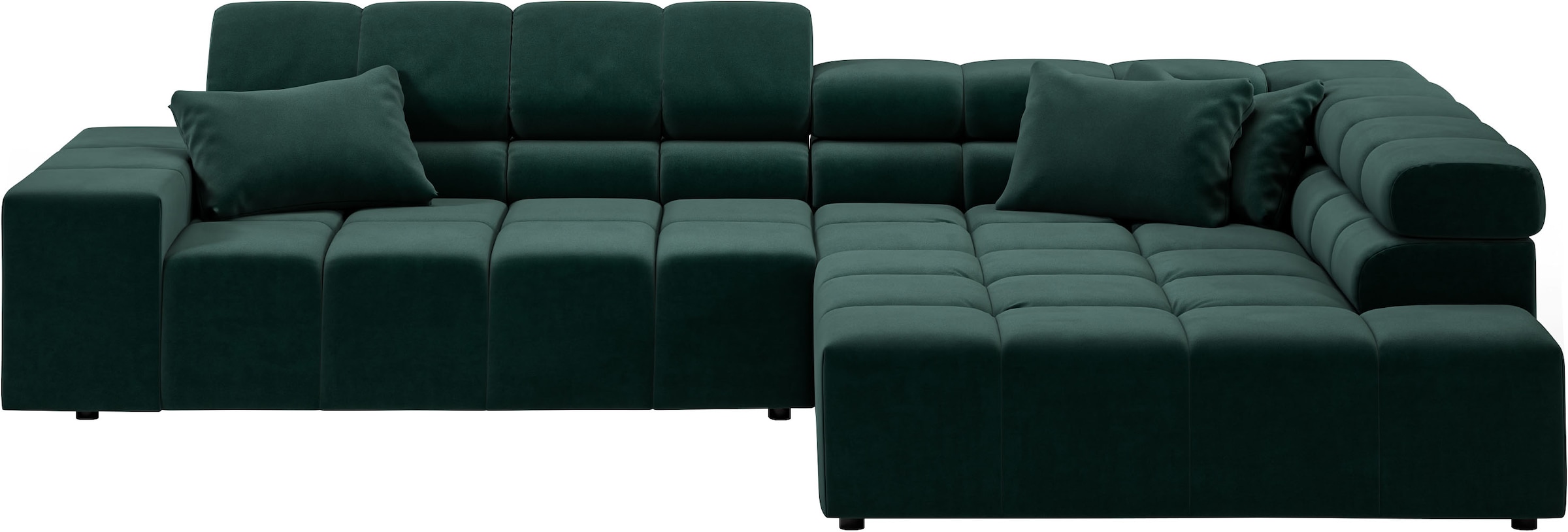 INOSIGN Ecksofa "Ancona incl. Kopfteilverstellung, Zierkissen Breite 319cm, günstig online kaufen