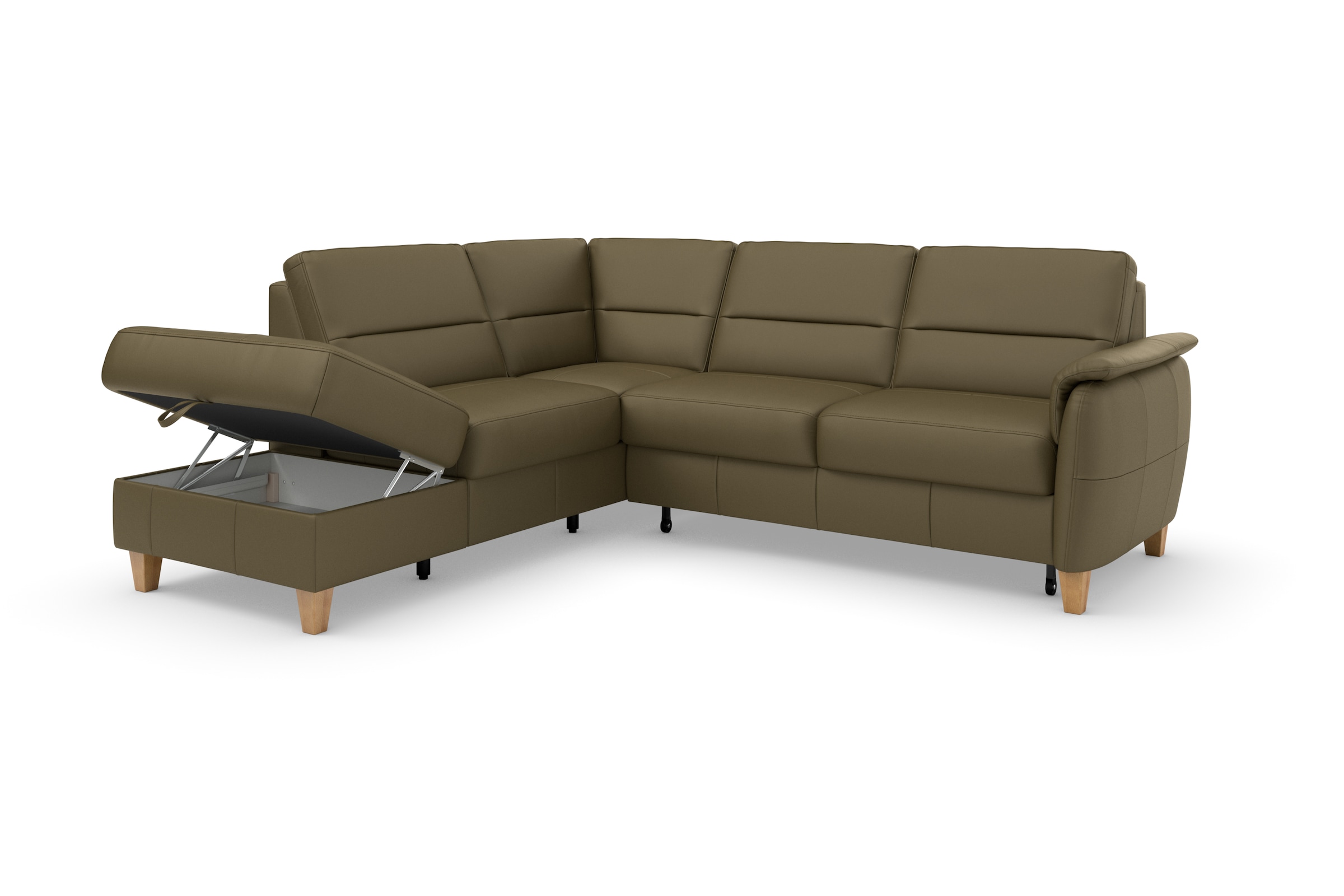 Home affaire Ecksofa »Palmera L-Form«, Federkern, wahlweise mit Bettfunktion und mit/ohne Stauraum