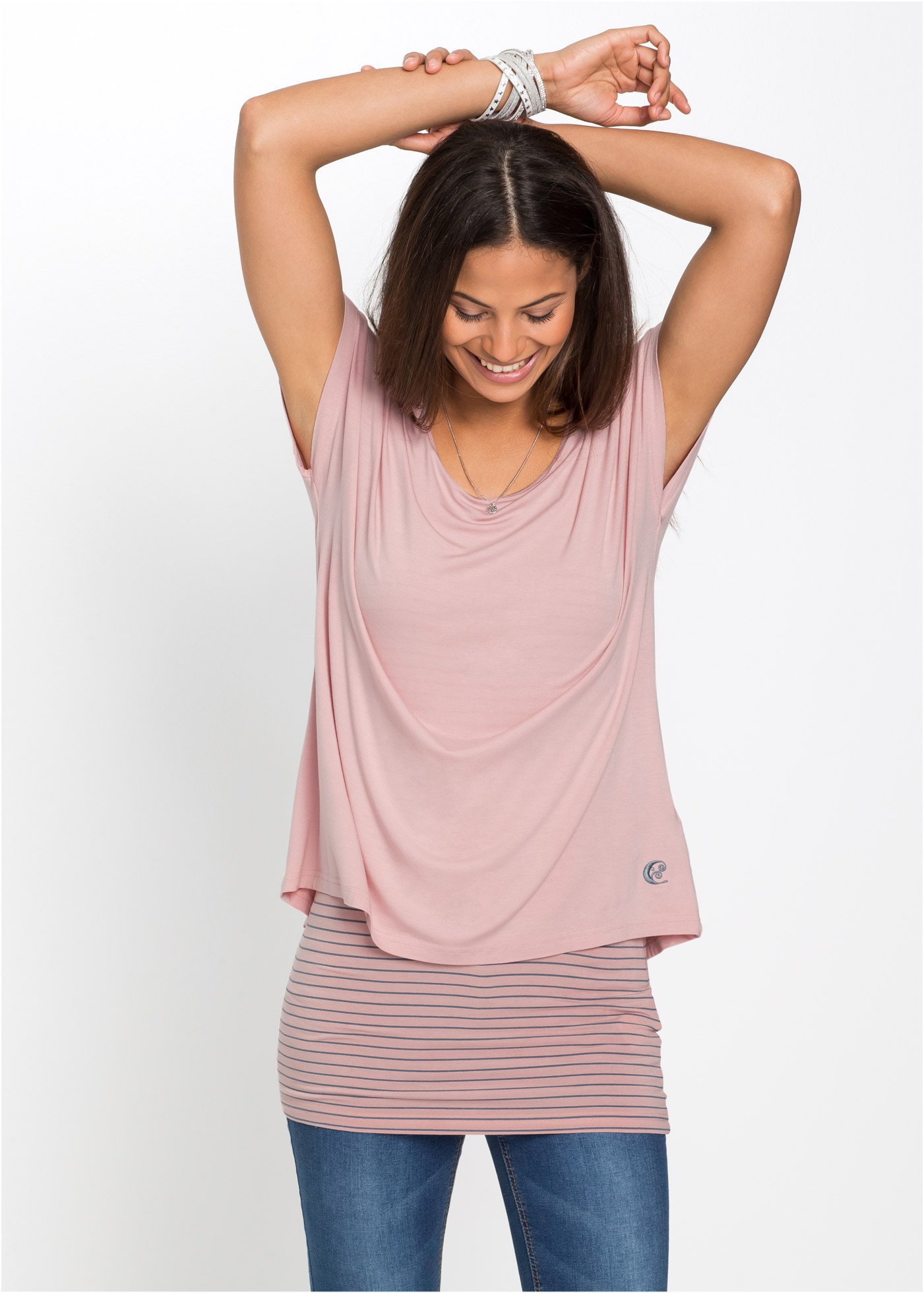 bonprix Longshirt »Longshirt aus softem Viskosemix« Longshirt aus softem Viskosemix