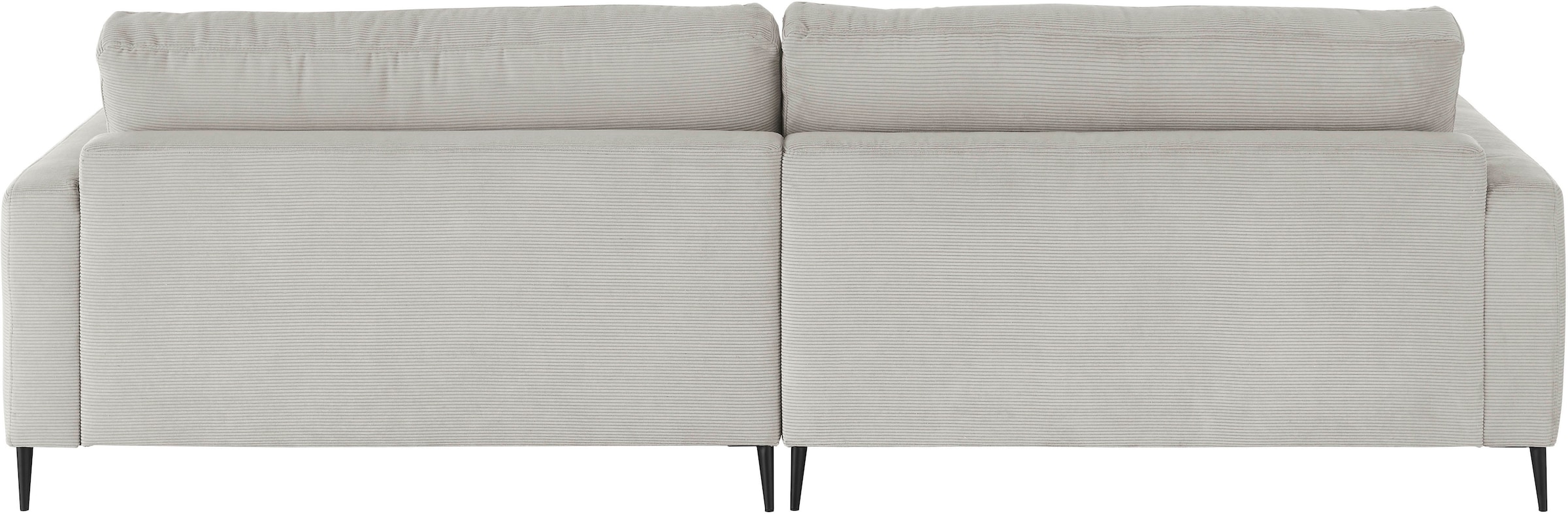 INOSIGN Ecksofa »Downtown, B/T/H: 272/190/84 cm L-Form«, weicher Sitzkomfort auch in Cord und Bouclé, incl. Zierkissen