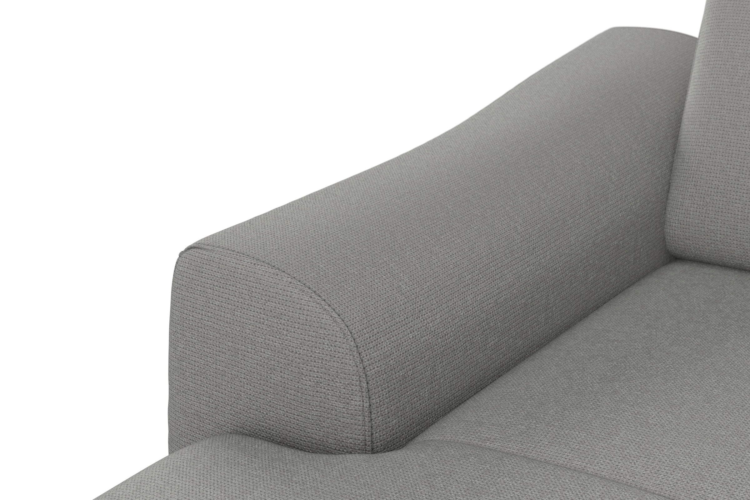 sit&more Ecksofa »Dundee L-Form«, mit Federkern und Edelstahlfüßen, wahlweise mit Kopfteilverstellung