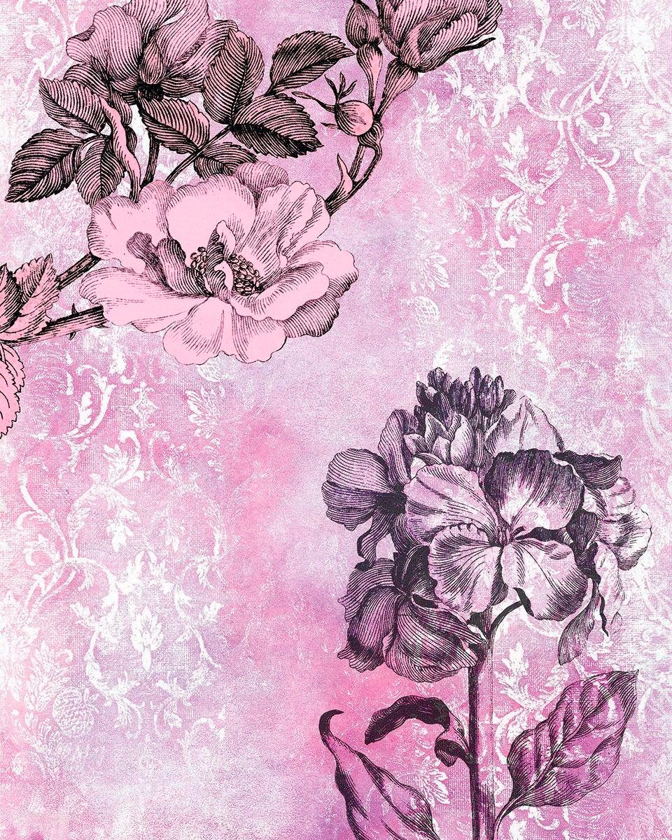 Sanders & Sanders Fototapete Barock Rosa und Lila 200 x 250 cm 611938 günstig online kaufen