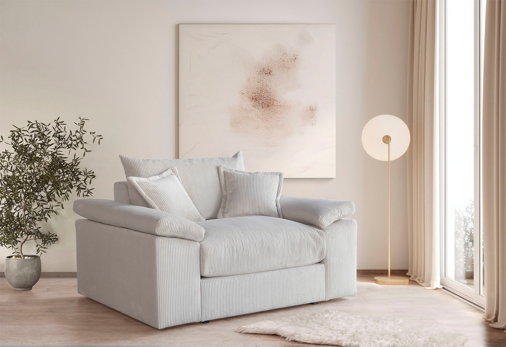 Home affaire XXL-Sessel »Soft&Cosy«, Mega-Sessel, Cord oder Chenille-Strukt günstig online kaufen