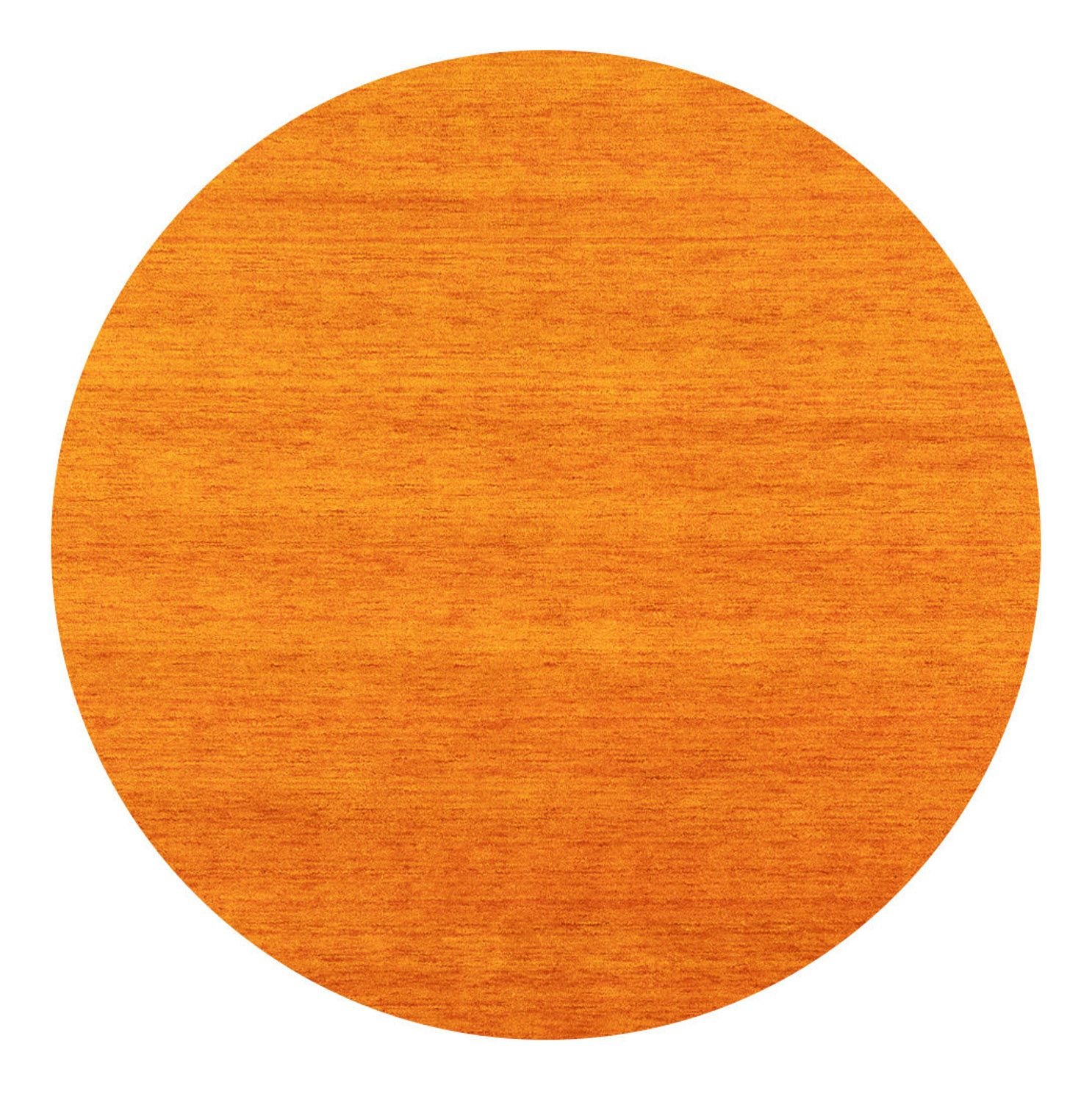 morgenland Wollteppich »Uni - Gabbeh Teppich - Softy«, rund, 1,6 mm Höhe, Gabbeh Optik, Uni Farben, reine Wolle, sehr weicher Flor, Wohnzimmer