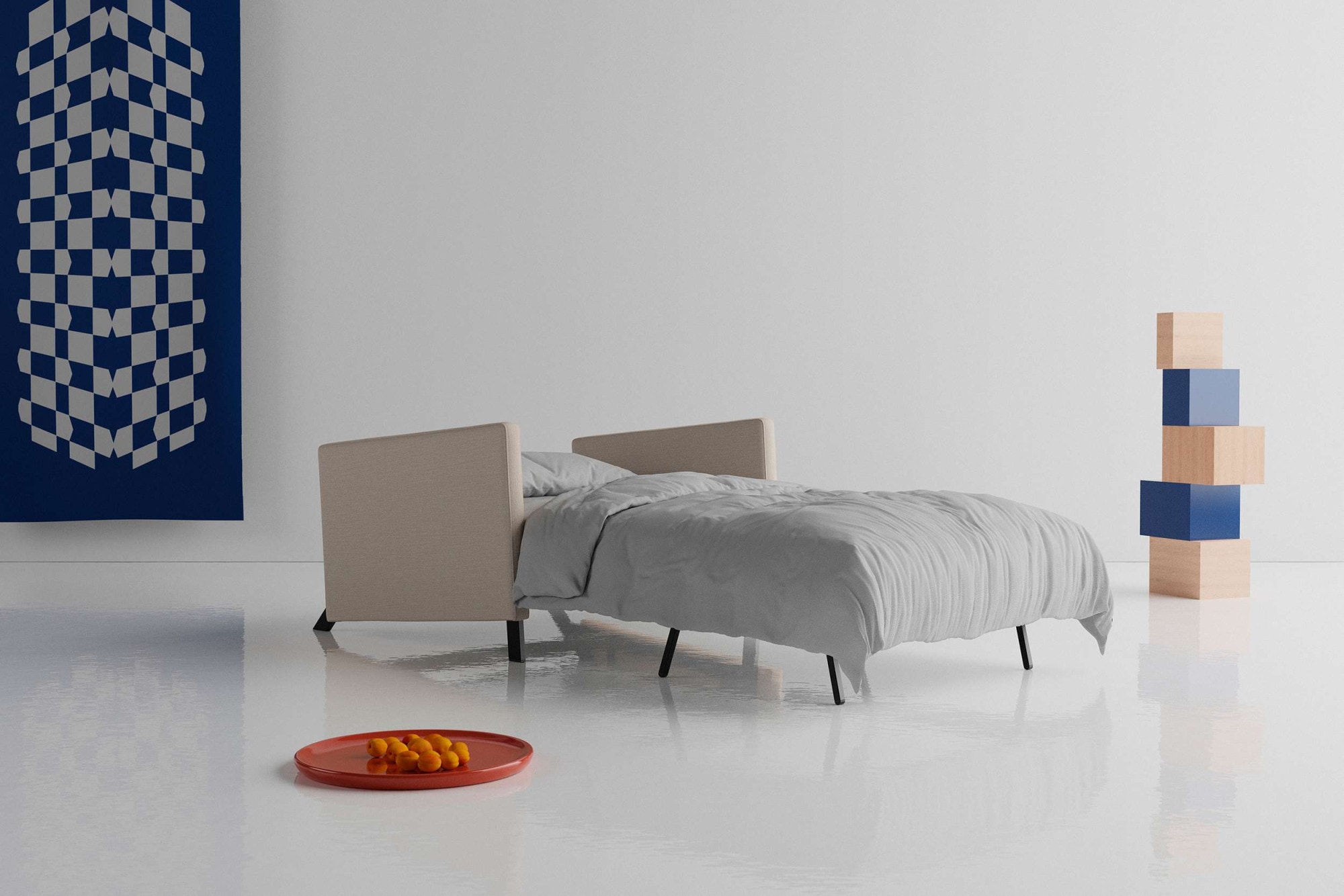 INNOVATION LIVING ™ Sessel »CUBED Schlafsessel«, Frontauszug, sehr platzsparend, abgewinkelt Sitzen - waagerecht Liegen