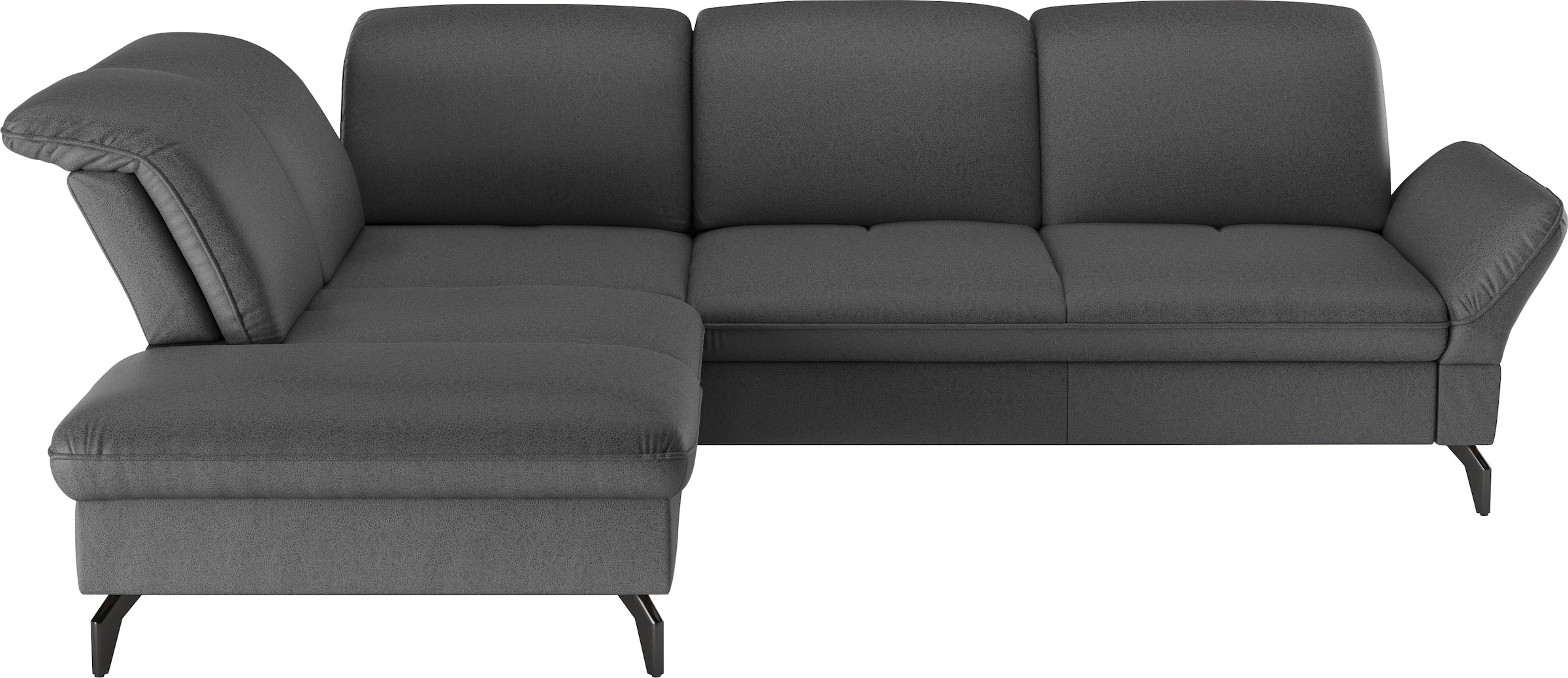 sit&more Ecksofa »Leandro L-Form«, Wahlweise mit Bett-, Kopfteil - und Arml günstig online kaufen