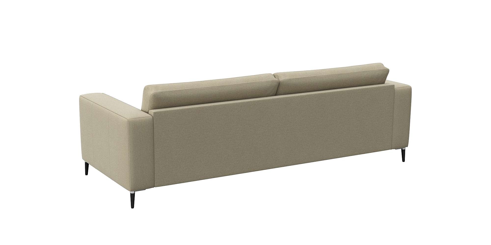 FLEXLUX 3-Sitzer »Fiore, super Sitzkomfort durch Kaltschaum im Sitz« breite Armlehnen, Füße Alu+schwarz