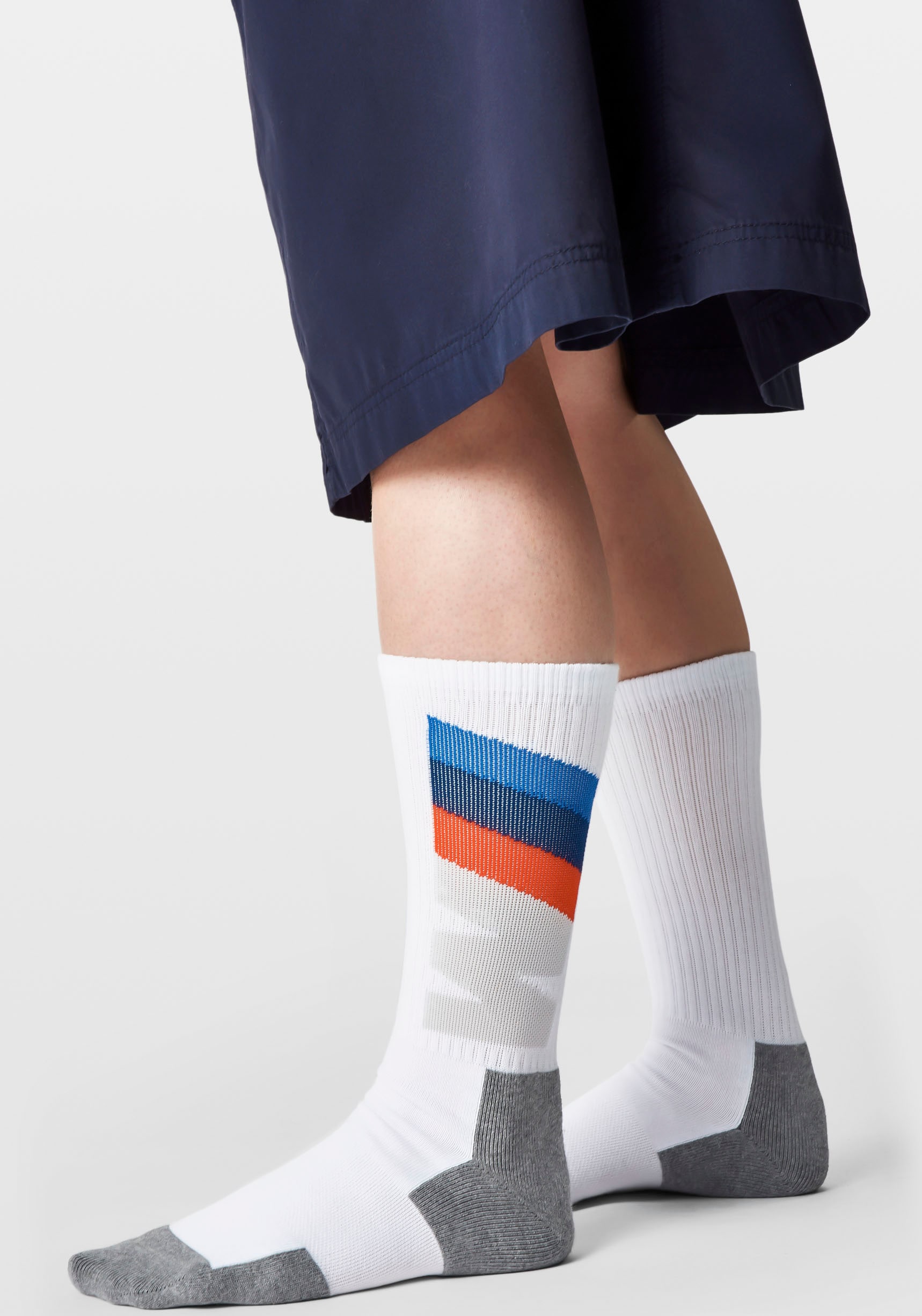 BMW Langsocken, (1 Paar), gepolsterte Zehenzone und Fersenzone