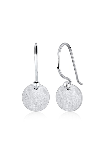Paar Ohrhänger »Ohrhänge Plättchen Kreis Matt 925 Silber«
