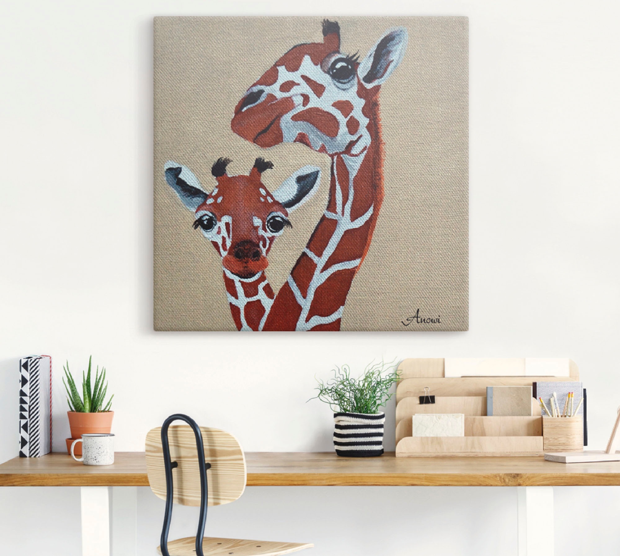 Artland Leinwandbild "Giraffen", Wildtiere, (1 St.), auf Keilrahmen gespann günstig online kaufen