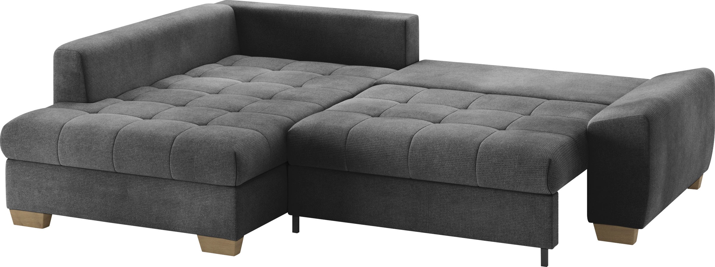 Mr. Couch Ecksofa »Nikita II, L-Form, bis 140kg pro Sitzplatz belastbar«, mit Kaltschaumpolsterung, wahlweise mit Bett und Bettkasten