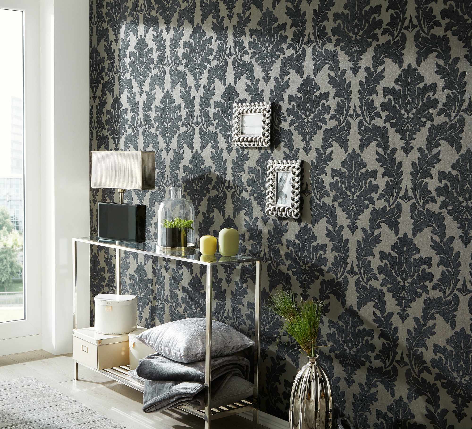 Architects Paper Vliestapete »Castello«, Barock-ornamental-gemustert, Ornament Ornament Tapete Barock Tapeten Wohnzimmer Schlafzimmer Küche
