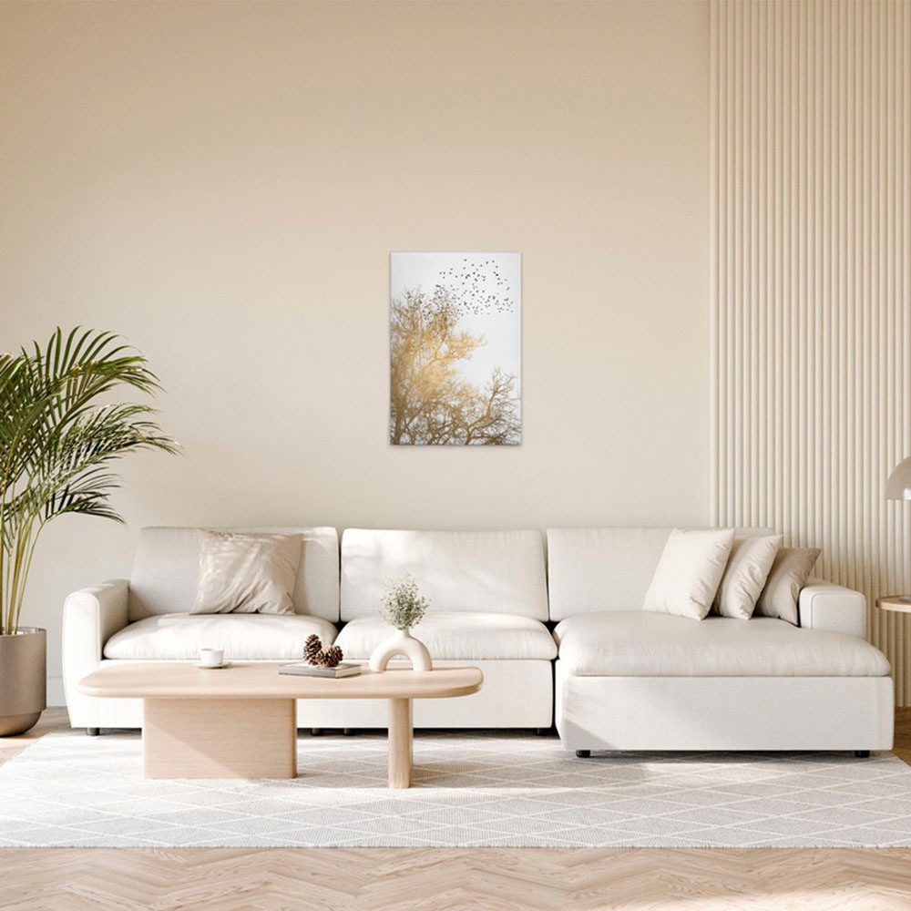 A.S. Création Leinwandbild »Golden Skies - Wandbild Creme Gold Keilrahmen K günstig online kaufen