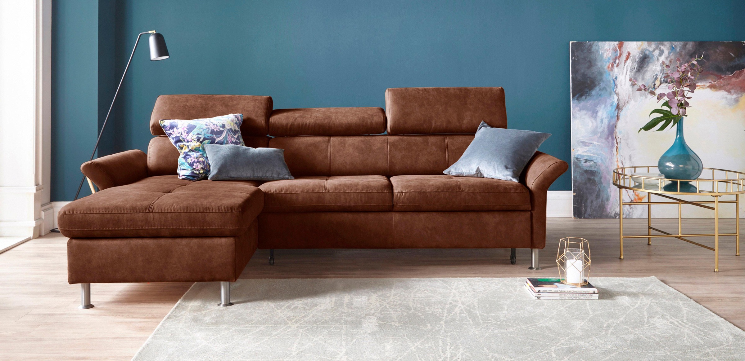 exxpo - sofa fashion Ecksofa »Maretto, bequem & komfortabel, bodenfrei, Bre günstig online kaufen