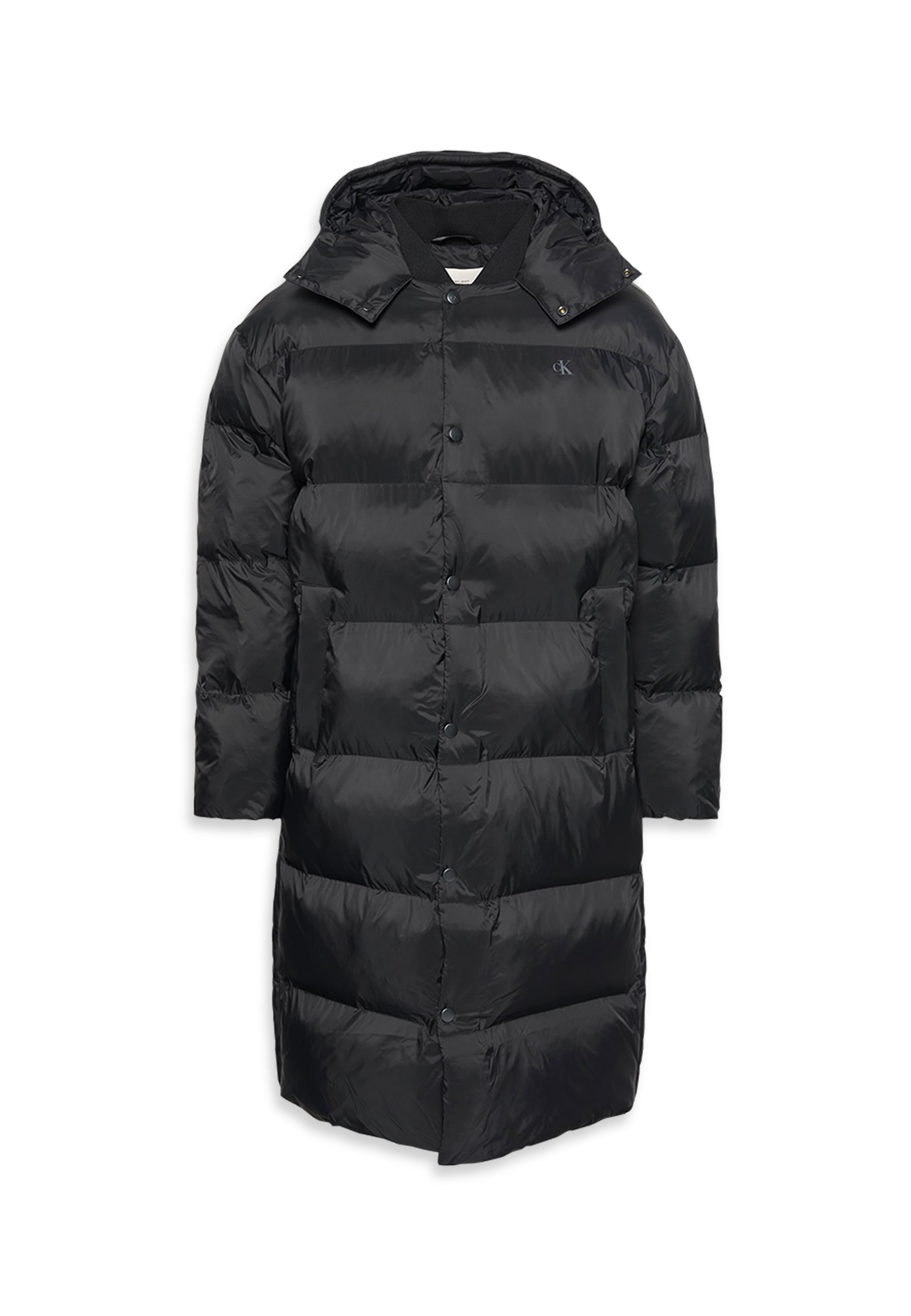 Calvin Klein Jeans Steppmantel »LS LONG LENGTH HOODED NYLON PUFF«, Mit Rundhalsausschnitt, regular fit