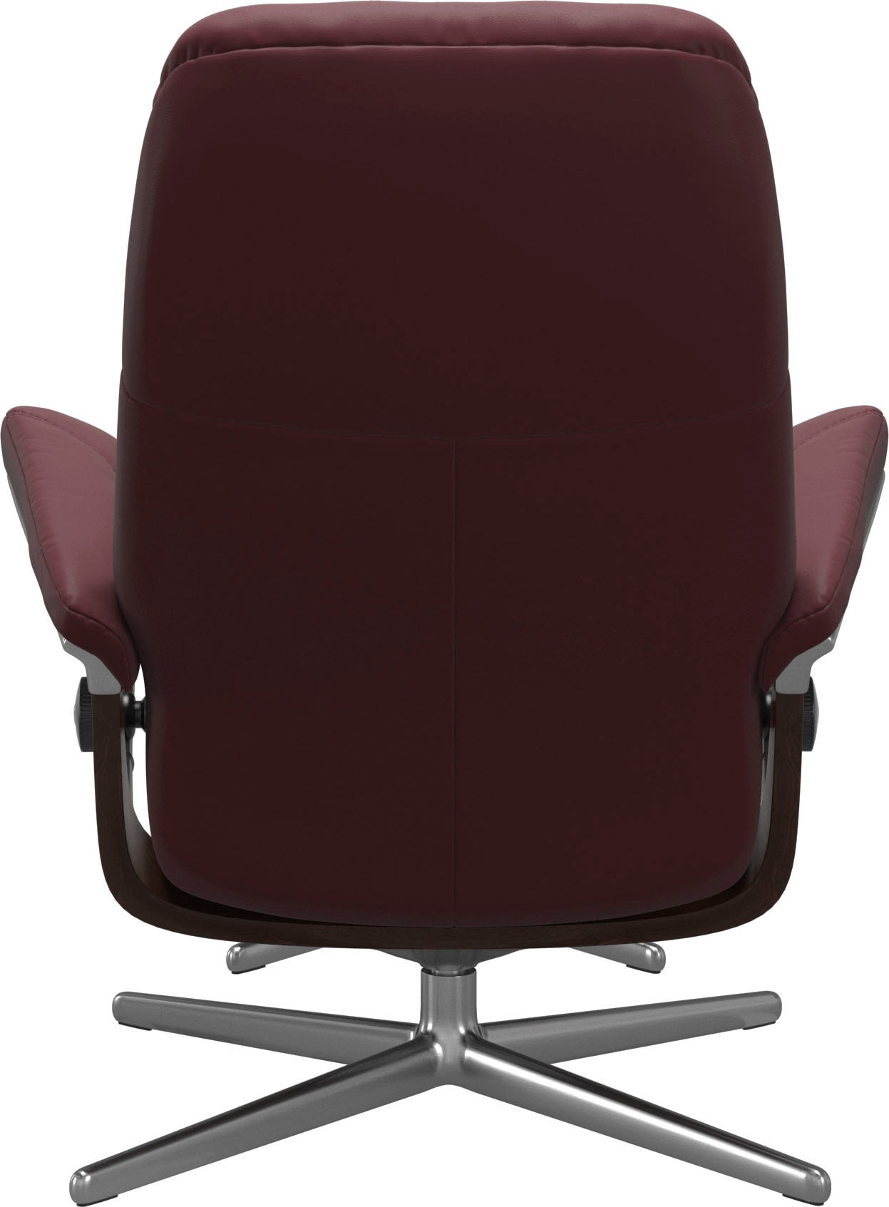 Stressless® Relaxsessel »Consul«, (Set, Relaxsessel mit Hocker), mit Hocker, mit Cross Base, Größe S, M & L, Holzakzent Braun