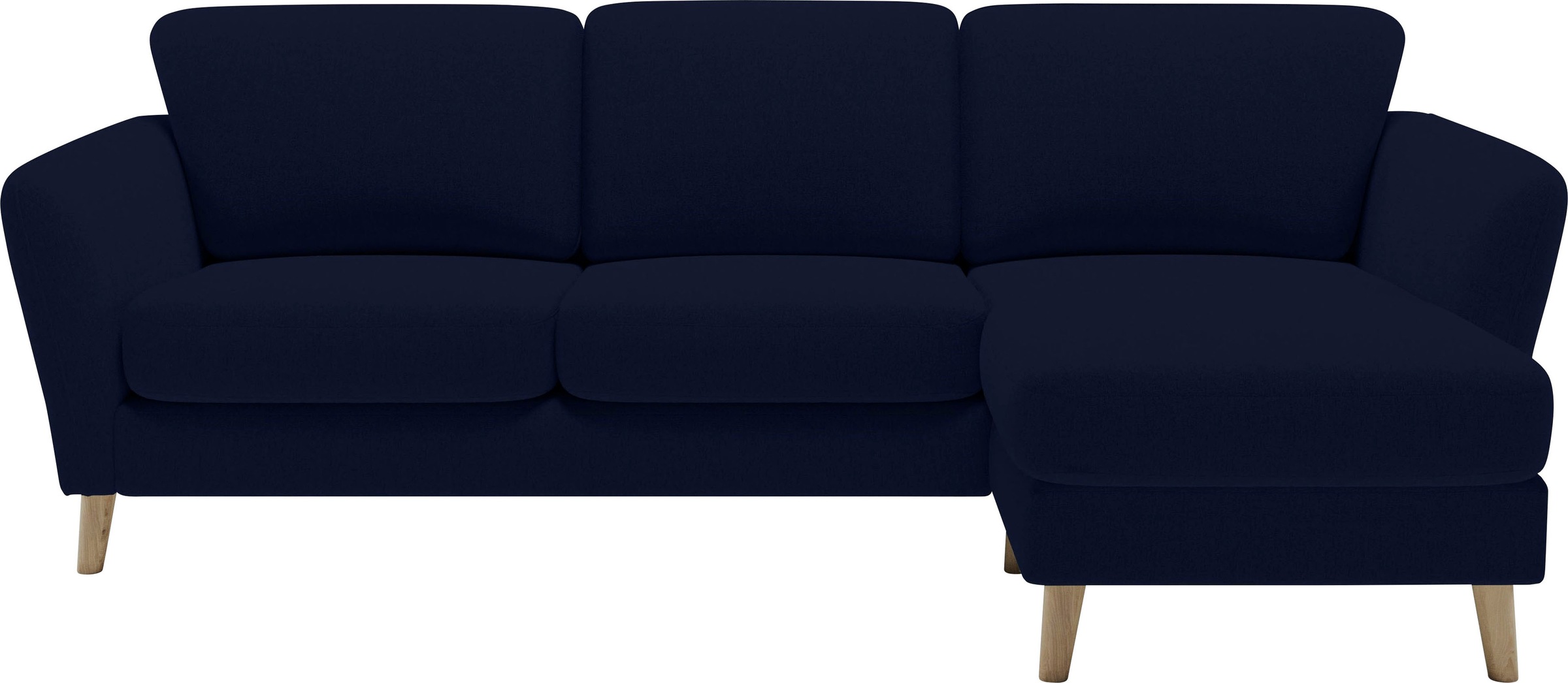 Home affaire Ecksofa »MARSEILLE (242/152cm),L-Form, Rec. rechts/links«, Massivholzbeine Eiche, Landhausstil, Wellenunterfederung