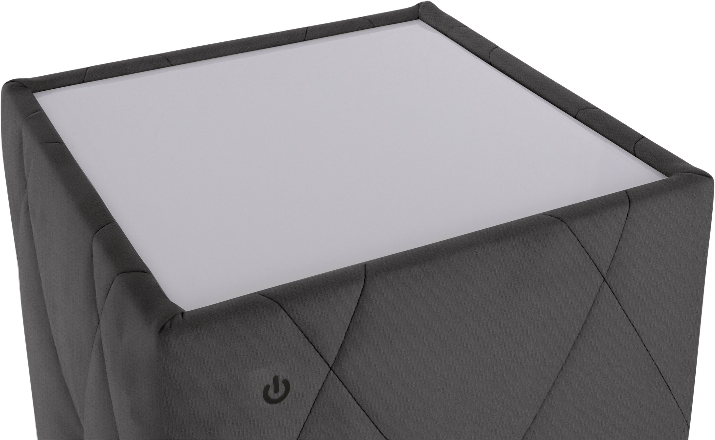 Home affaire Nachttisch »Alfie« mit Beleuchtung und Bezug aus Samtverlours