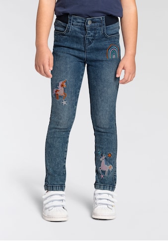 Stretch-Jeans »für kleine Mädchen«, mit toller Stickerei