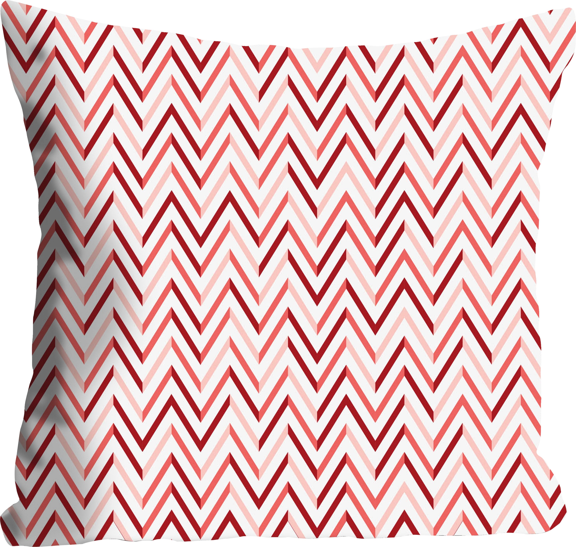 queence Dekokissen »Aron« Kissenhülle,Zick-Zack Muster,Pink,Rosa,Geometrisch,Modern,Trendy
