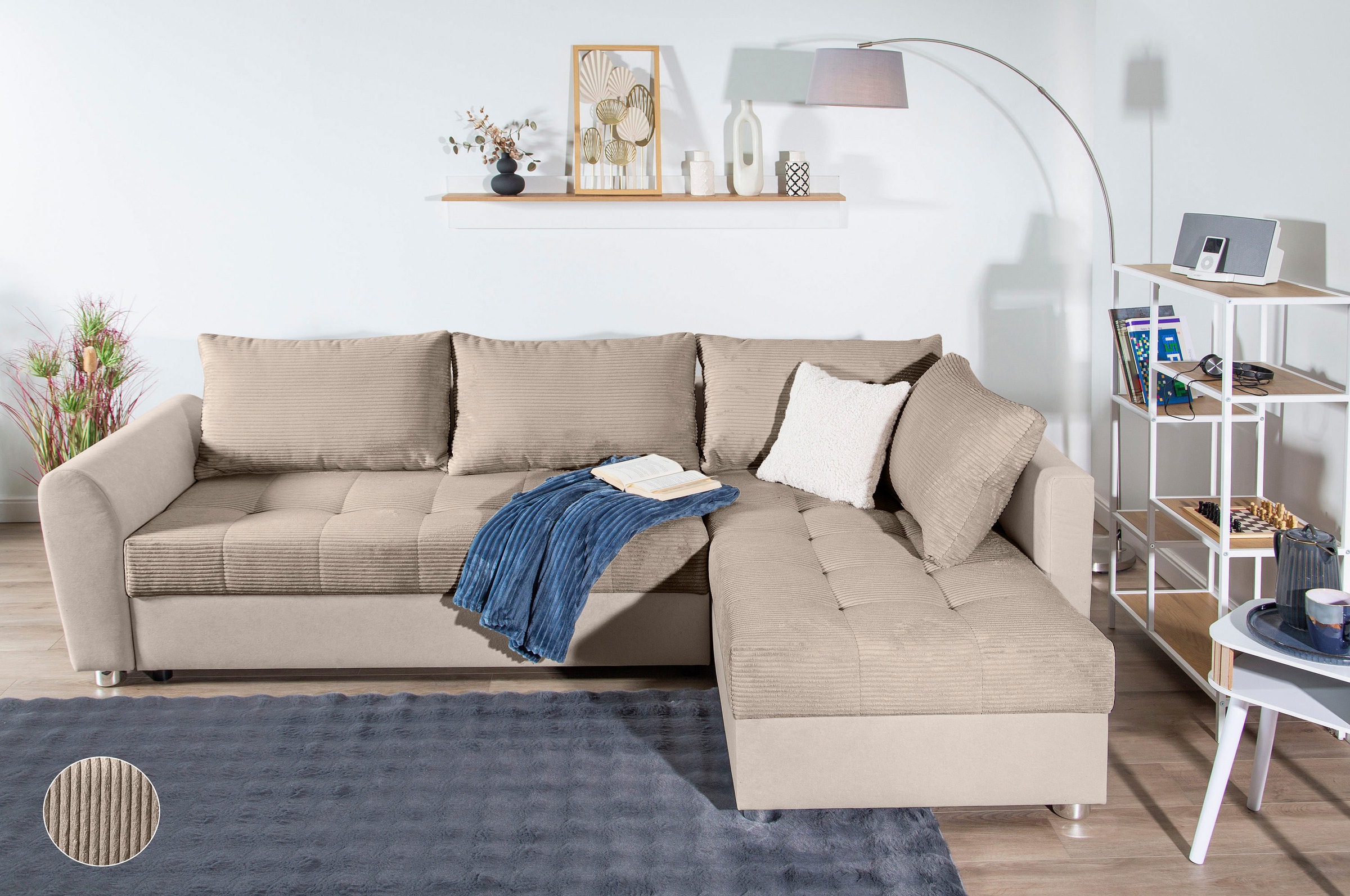 COLLECTION AB Ecksofa »JANA XL-Sofa L-Form«, inkl. Bettfunktion, Bettkasten günstig online kaufen