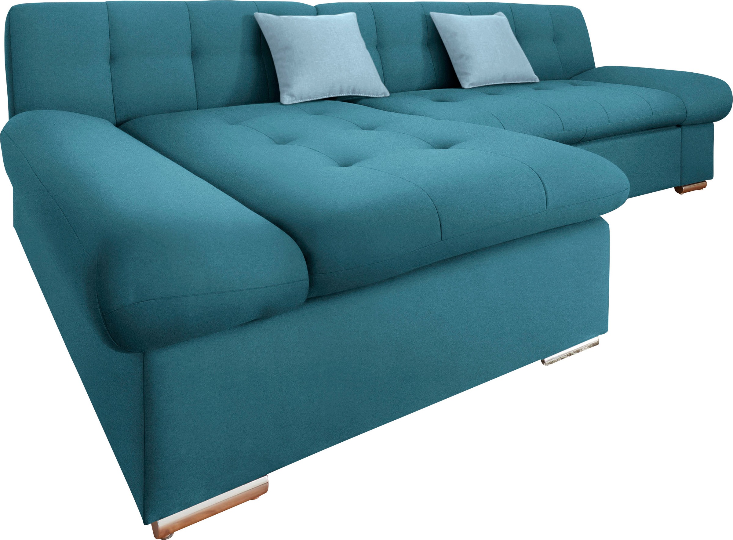 TRENDMANUFAKTUR Ecksofa »Reggae II, moderne Optik, Armteilverstellung, B/T günstig online kaufen