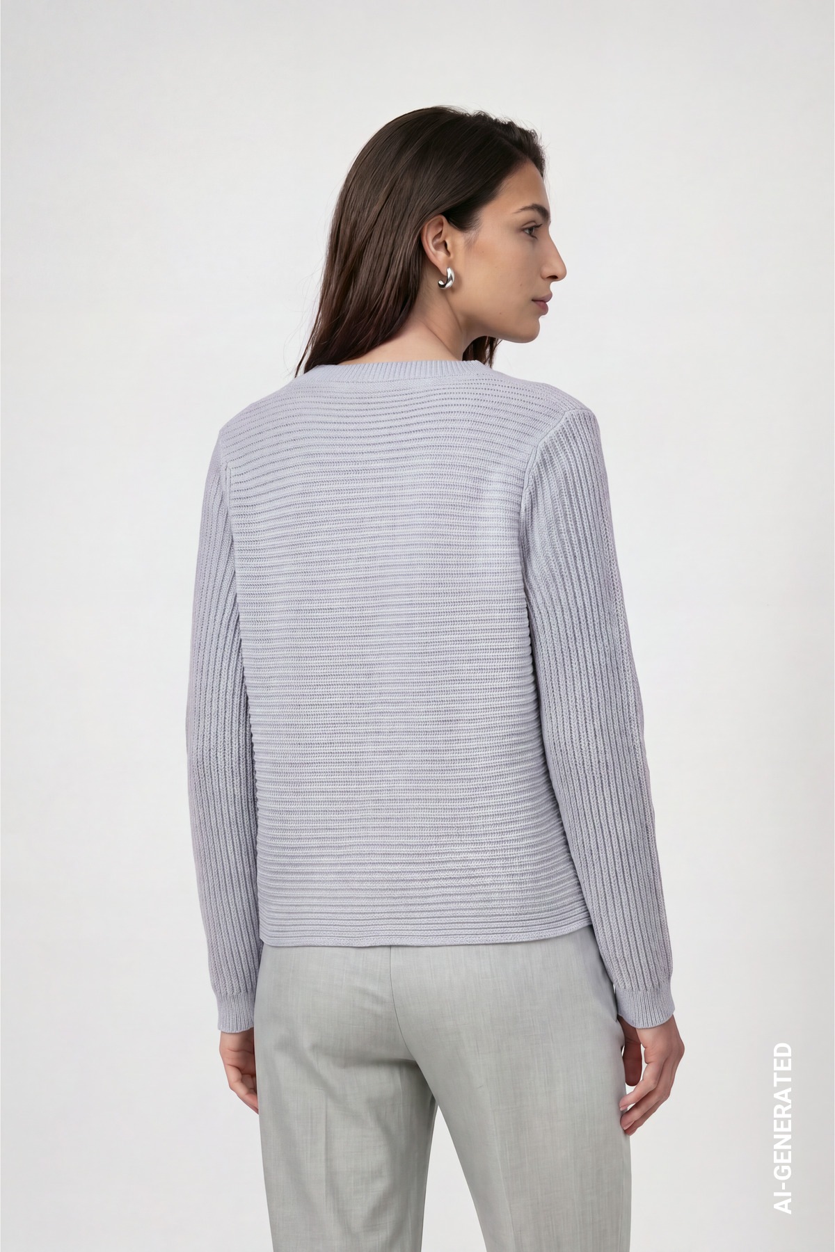 Monari Strickpullover »Pullover Basic monari Rippe« Regular fit mit Rundhalsausschnitt