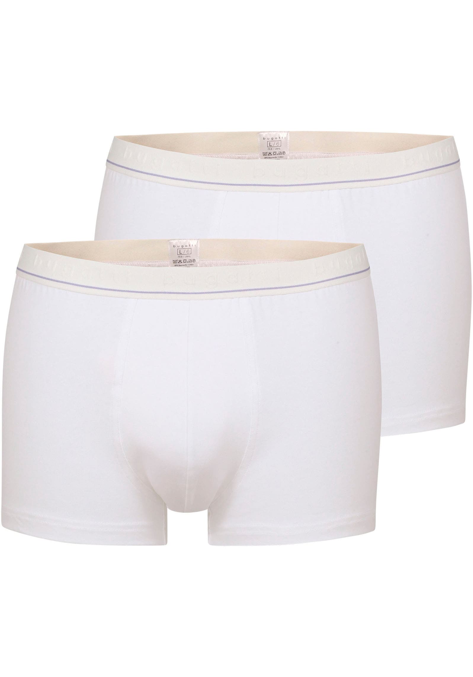 bugatti Boxer »Rom« 2er Pack, weich, basic, eng, atmungsaktiv, breiter Bund günstig online kaufen