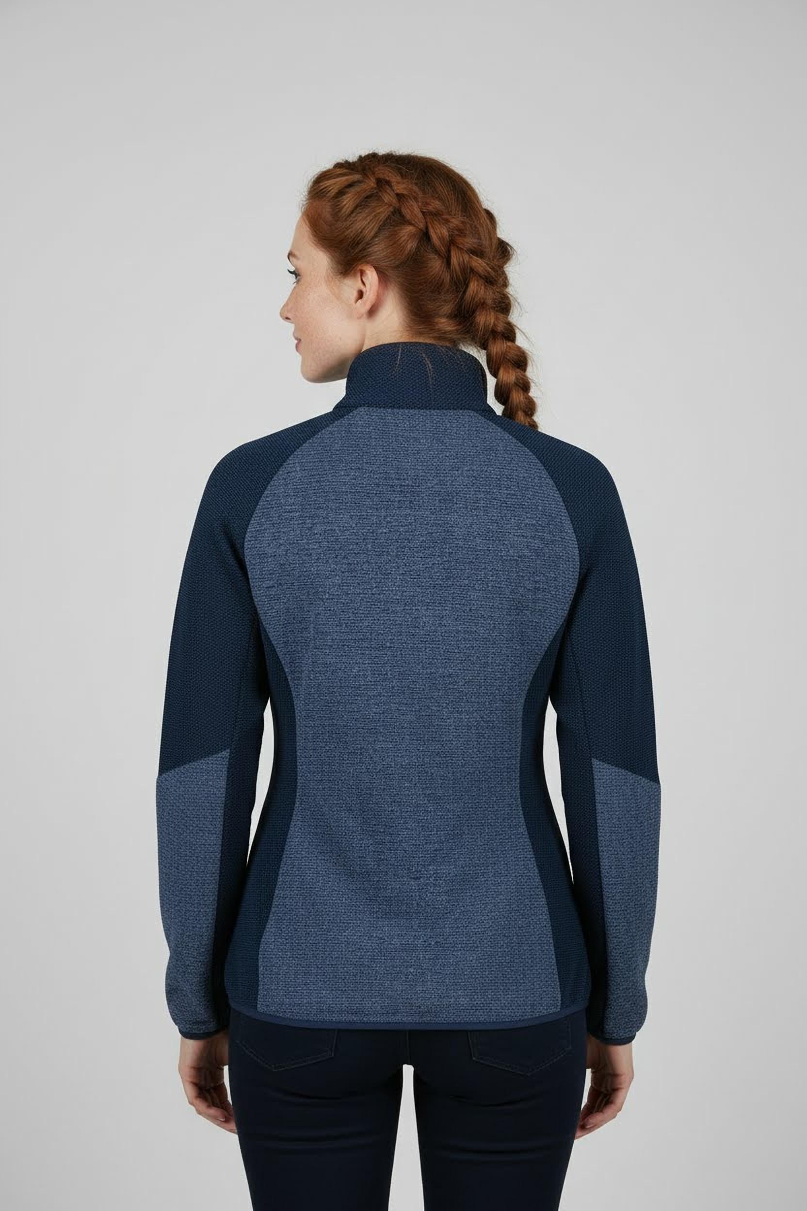 CMP Strickfleecejacke sportlicher Stil, mit Reißverschluss, atmungsaktiv, schnell trocknend