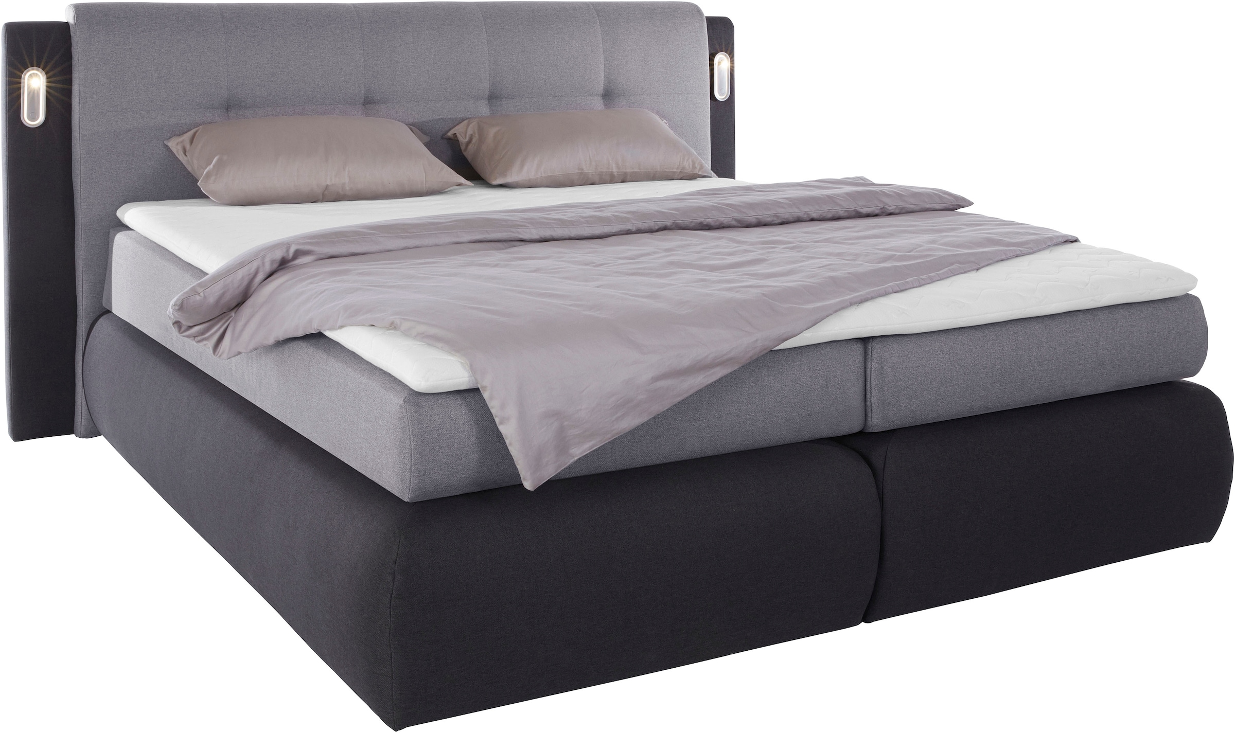 2. Bild von COLLECTION AB Boxspringbett »Borna«, inklusive Bettkasten, LED-Beleuchtung und Topper