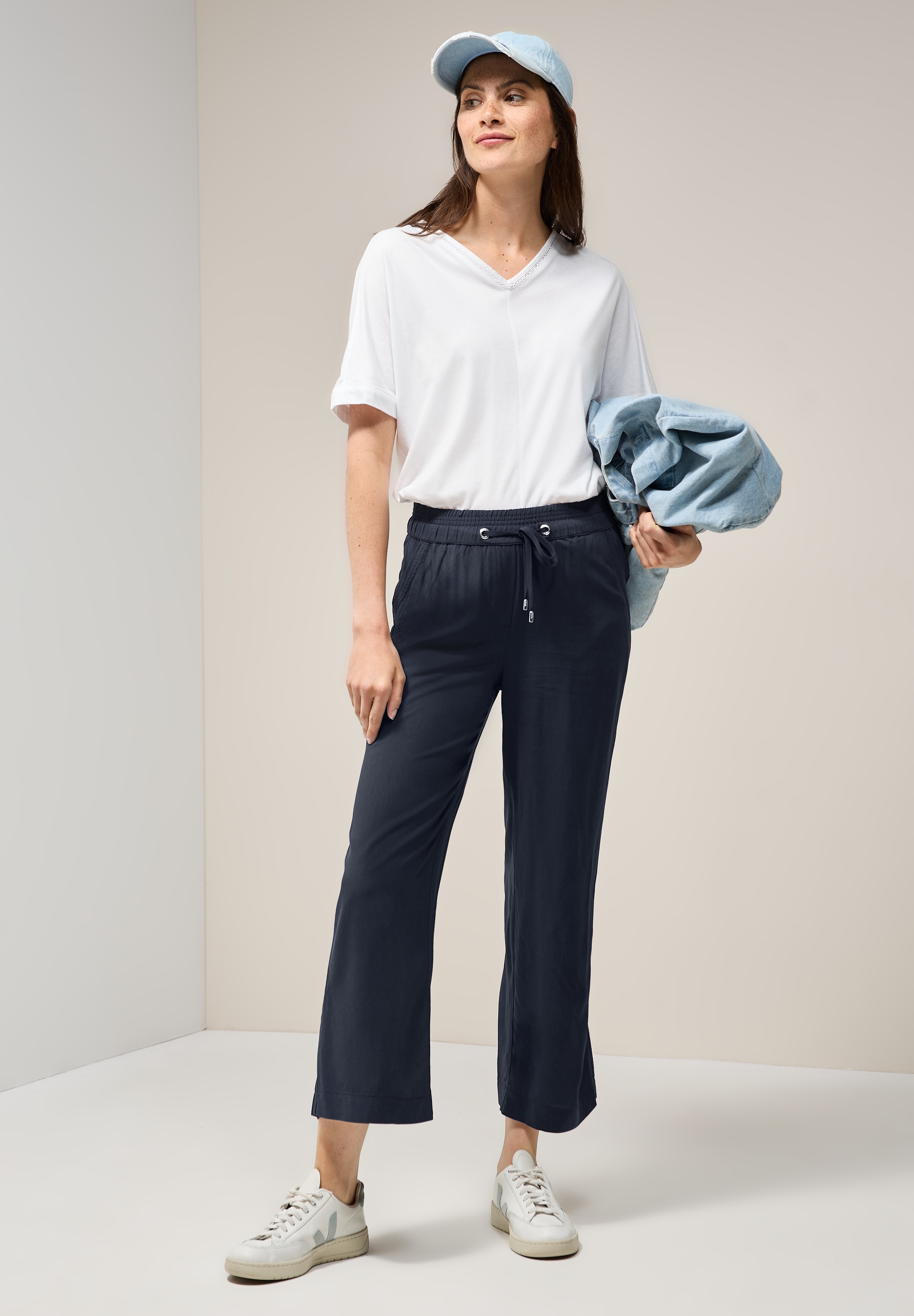 Cecil Stoffhose »Style Neele«  Sommerhose mit elastischem Bund mit Tunnelzug