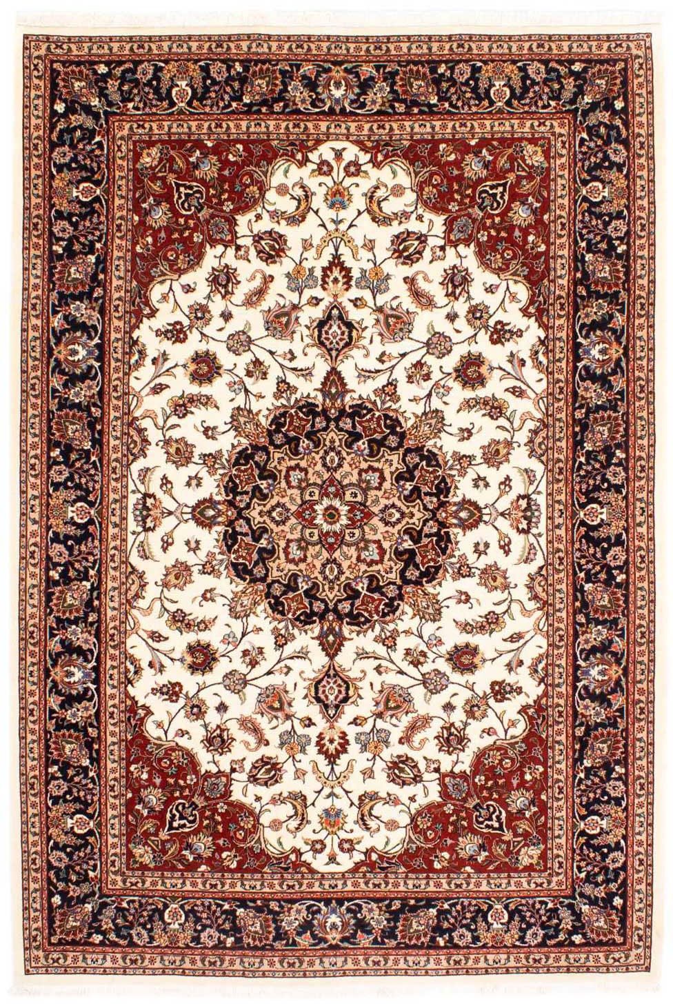 morgenland Wollteppich »Kaschmar Blumenmuster Beige 274 x 215 cm«, rechteck günstig online kaufen