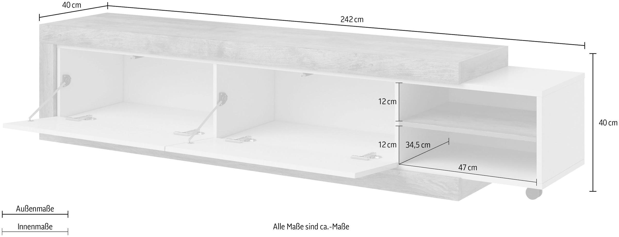 INOSIGN TV-Schrank »Sintra«, Breite 242 cm