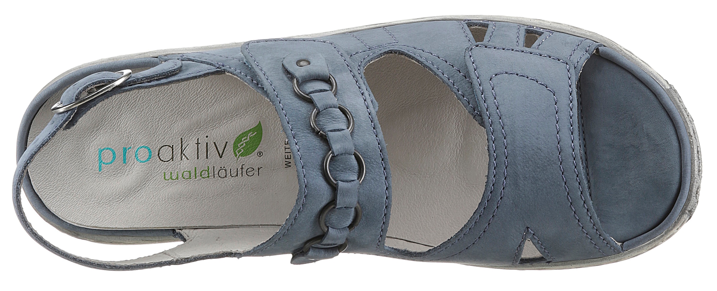 Waldläufer Riemchensandale »GARDA«, Sommerschuh, Sandalette, Keilabsatz, mit Druckknopf, G-Weite