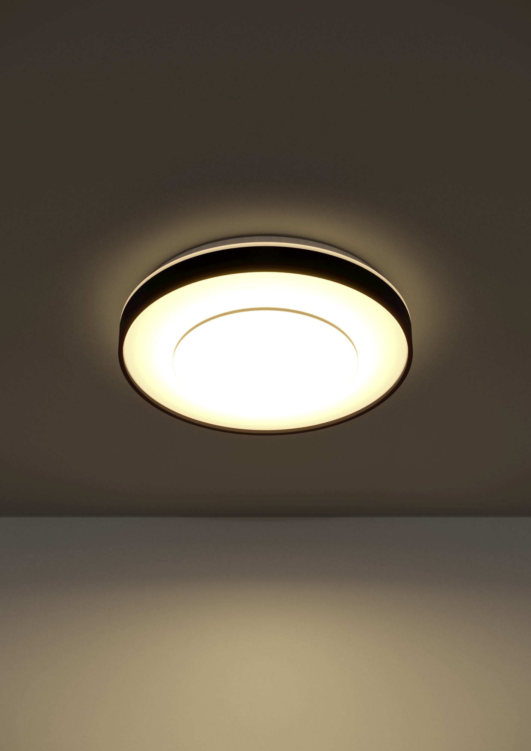 EGLO LED Deckenleuchte »MONTERIGGIONI-Z Deckenlampe, Disco-Modus, ZigBee 3.0, Wohnzimmerlampe« LED-Modul 1 Stk. RGB | warmweiß - kaltweiß Fernbedienung inkl., App / Sprachsteuerung Alexa, H:8,5cm x D:38,4 cm