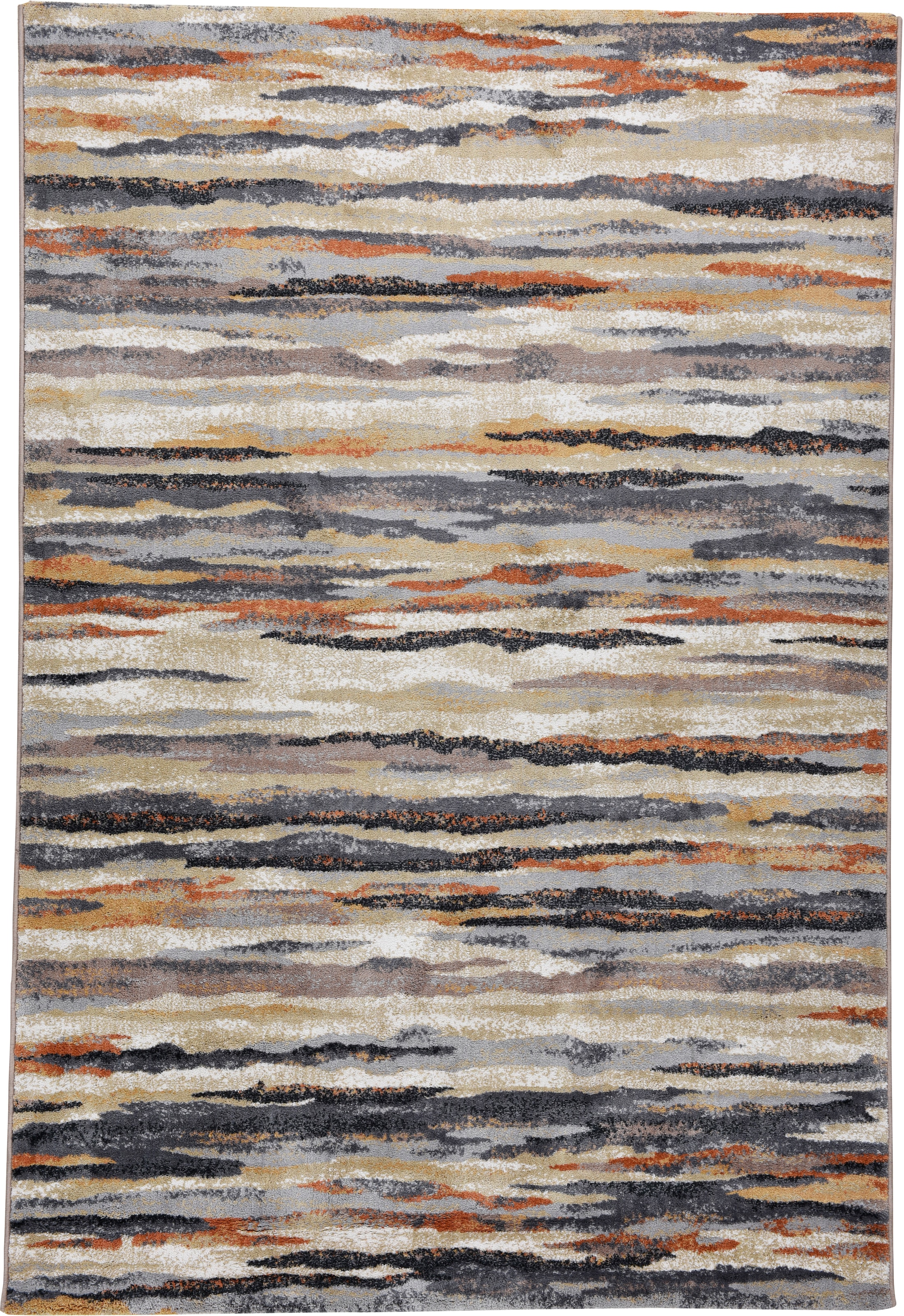 Gino Falcone Teppich »Anna Maria Stripe« rechteckig 20 mm Höhe Kurzflor, modernes Design, Wohnzimmer