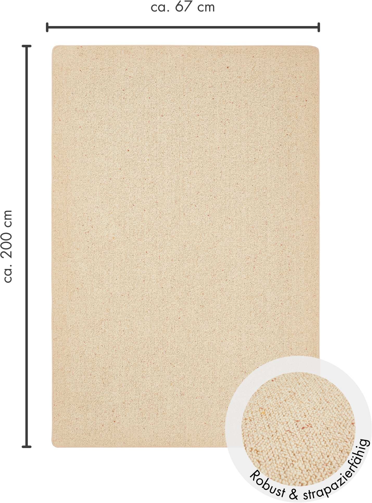 LUXOR living Wollteppich »Sheffield, Made in Germany«, rechteckig, 5 mm Höhe, melierte Berber-Optik, reine Wolle, auch als Läufer erhältlich