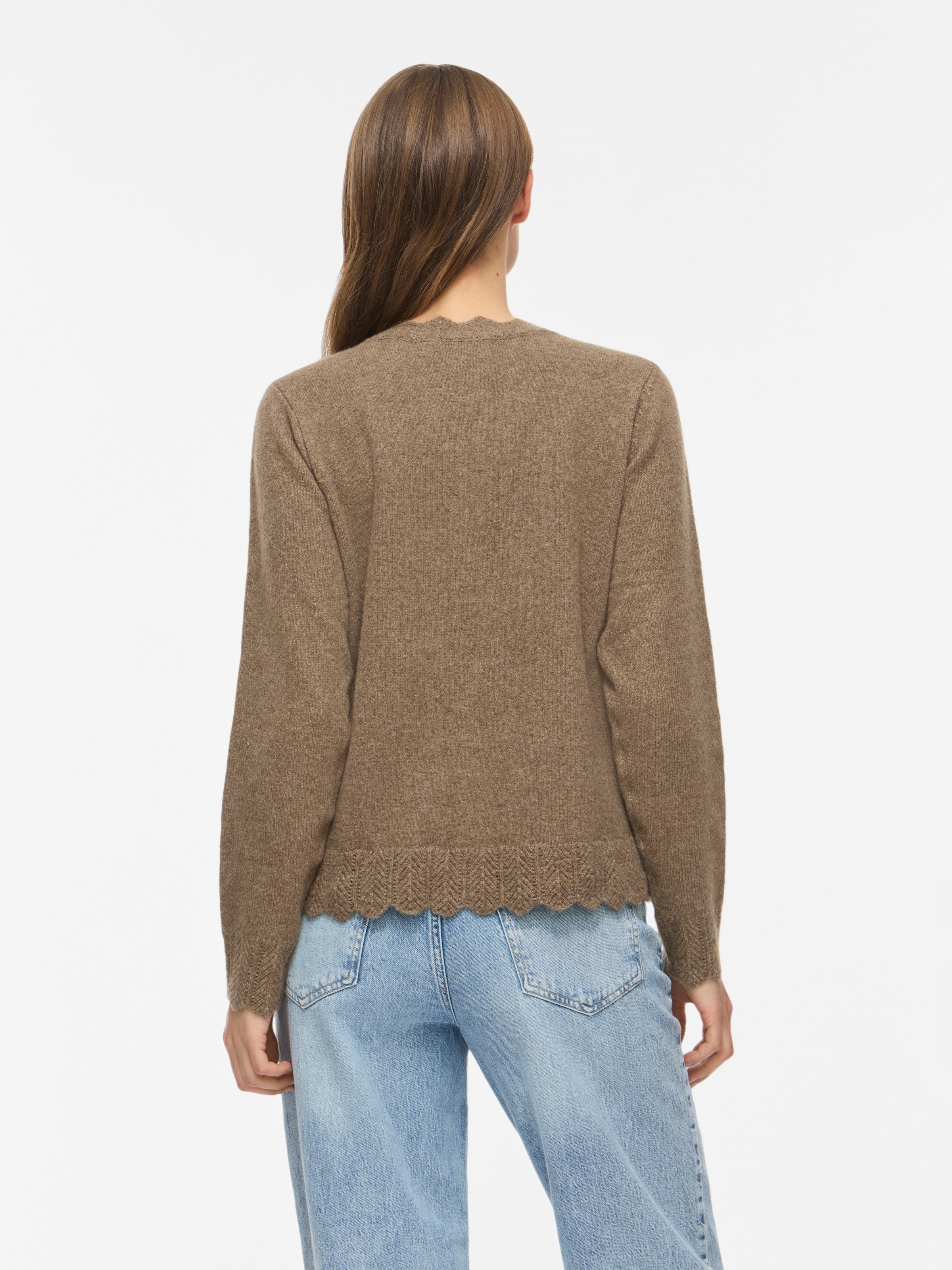 Vila Strickjacke »VINIKOLINA L/S O-NECK KNIT CARDIGAN-NOOS« Materialmix, Stretch, regular fit