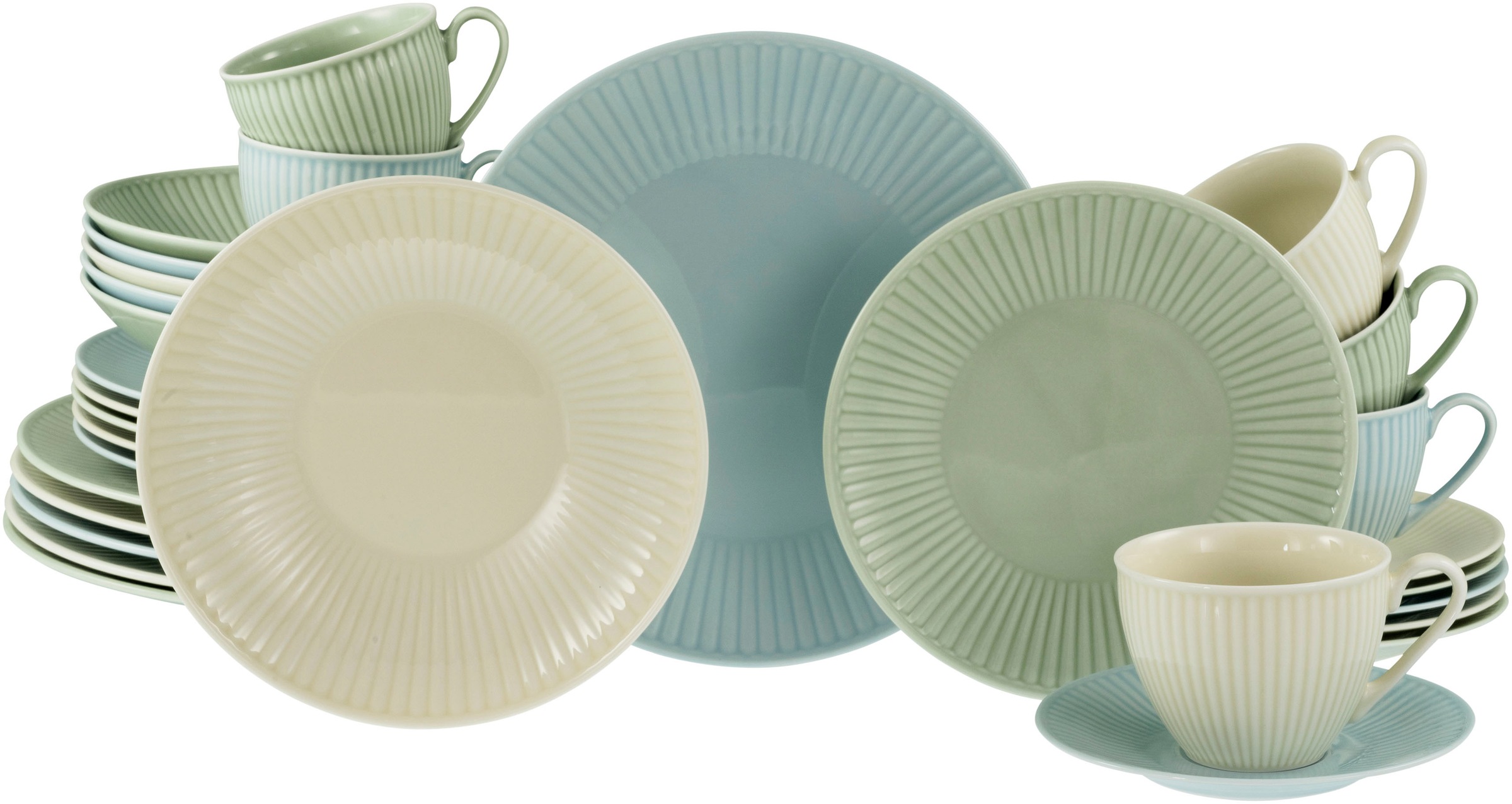 CreaTable Kombiservice »Valencia Pastell, Kombi-Service 30-tlg« Elegant, Bo günstig online kaufen