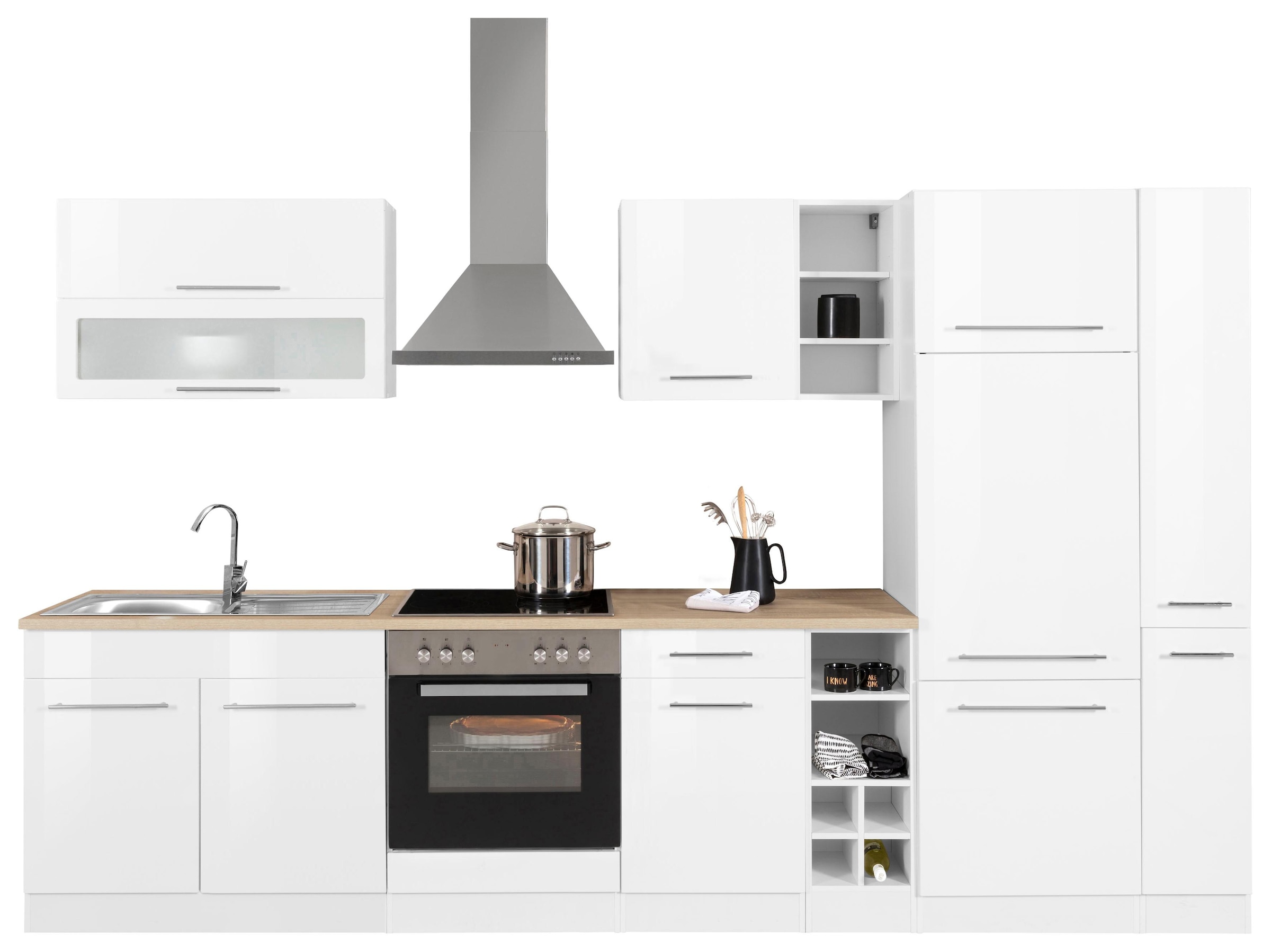 KOCHSTATION Küchenzeile »KS-Eton«, mit E-Geräten, Breite 330 cm