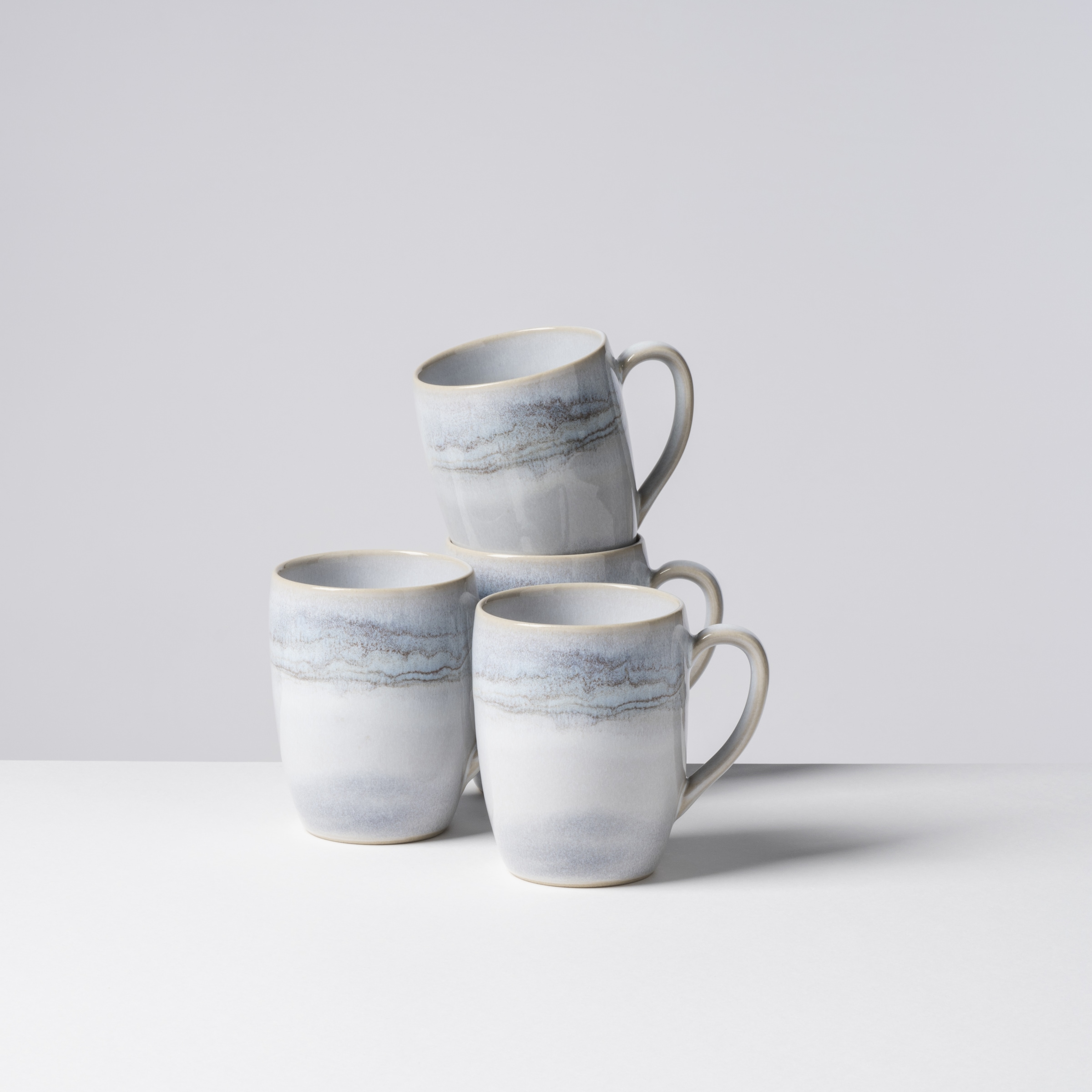 gipfelstück Becher »Tiefer See« Scandi-Style, Reaktivglasur, jedes Stück ein Unikat, 4-teilig