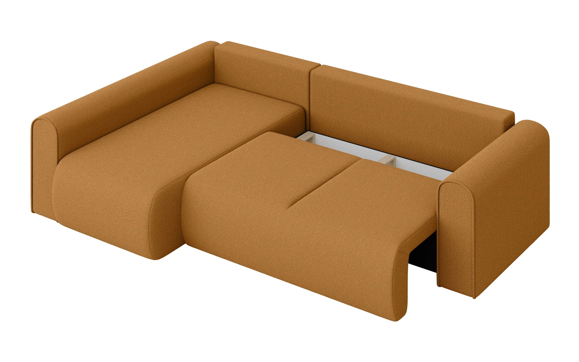 INOSIGN Ecksofa »Zacharia wahlweise Schlafsofa mit Bettkasten, B/T/H 250/166/86 cm«, L-Form mit Wellenunterfederung, Ottomane rechts oder links bestellbar